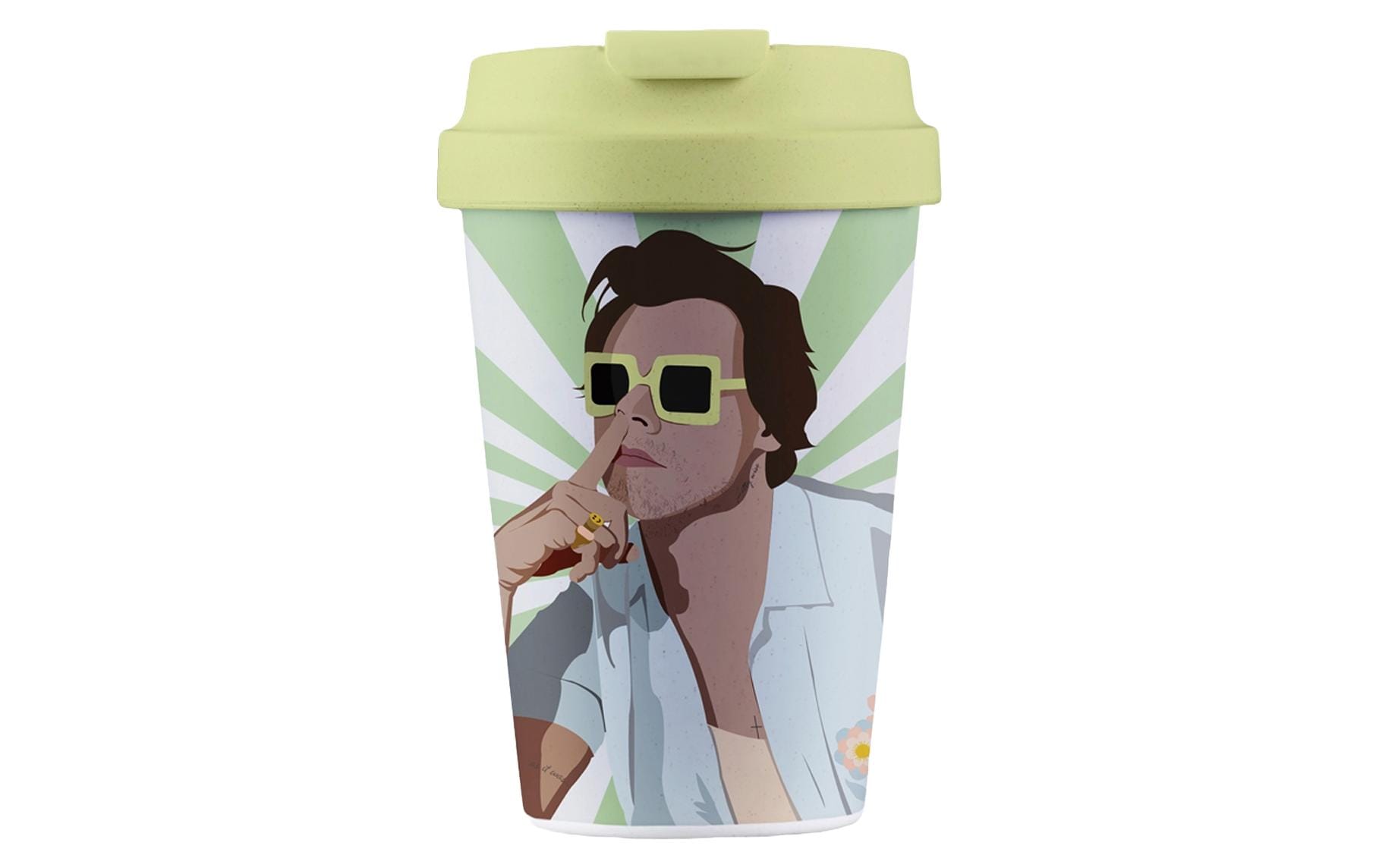 BioLoco Kaffeebecher – 350 ml, Silikon/Maisstärke, mit Deckel, zusammenklappbar, für Kaffee