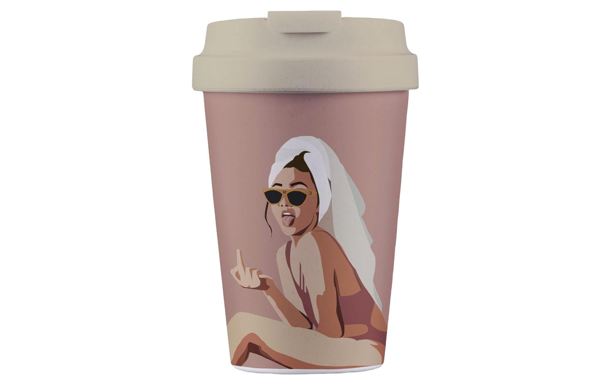 BioLoco Becher Easy Cup-Kylie – 350 ml, Kunststoff (PP), mit Deckel, zusammenklappbar, spülmaschinenfest