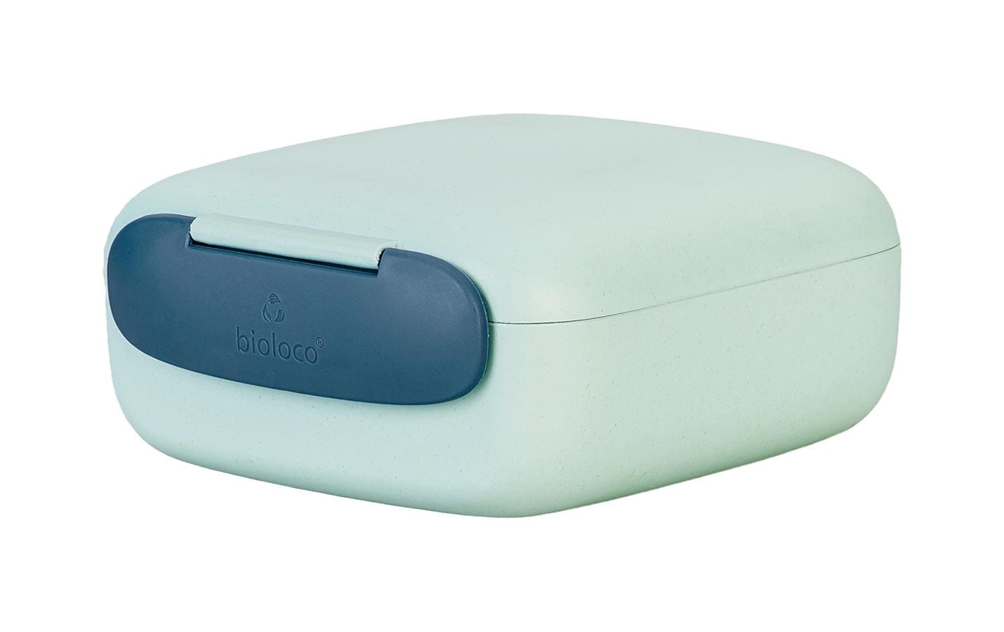 BioLoco Lunchbox 13 × 14,5 × 6 cm, Polylactid (PLA), Mint/Blau