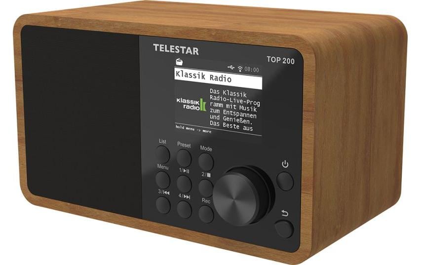 Telestar DAB-/Internetradio – Tischradio – DAB+, UKW, Internetradio, Bluetooth, WLAN – Braun