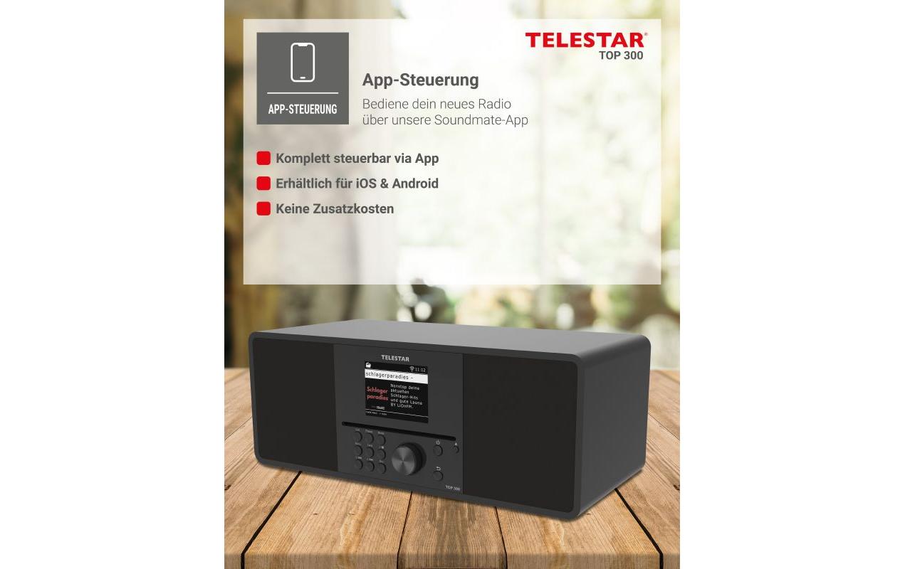 Telestar TOP 300 – DAB-/Internetradio – Tischradio – DAB+, UKW, Internetradio, CD – Schwarz