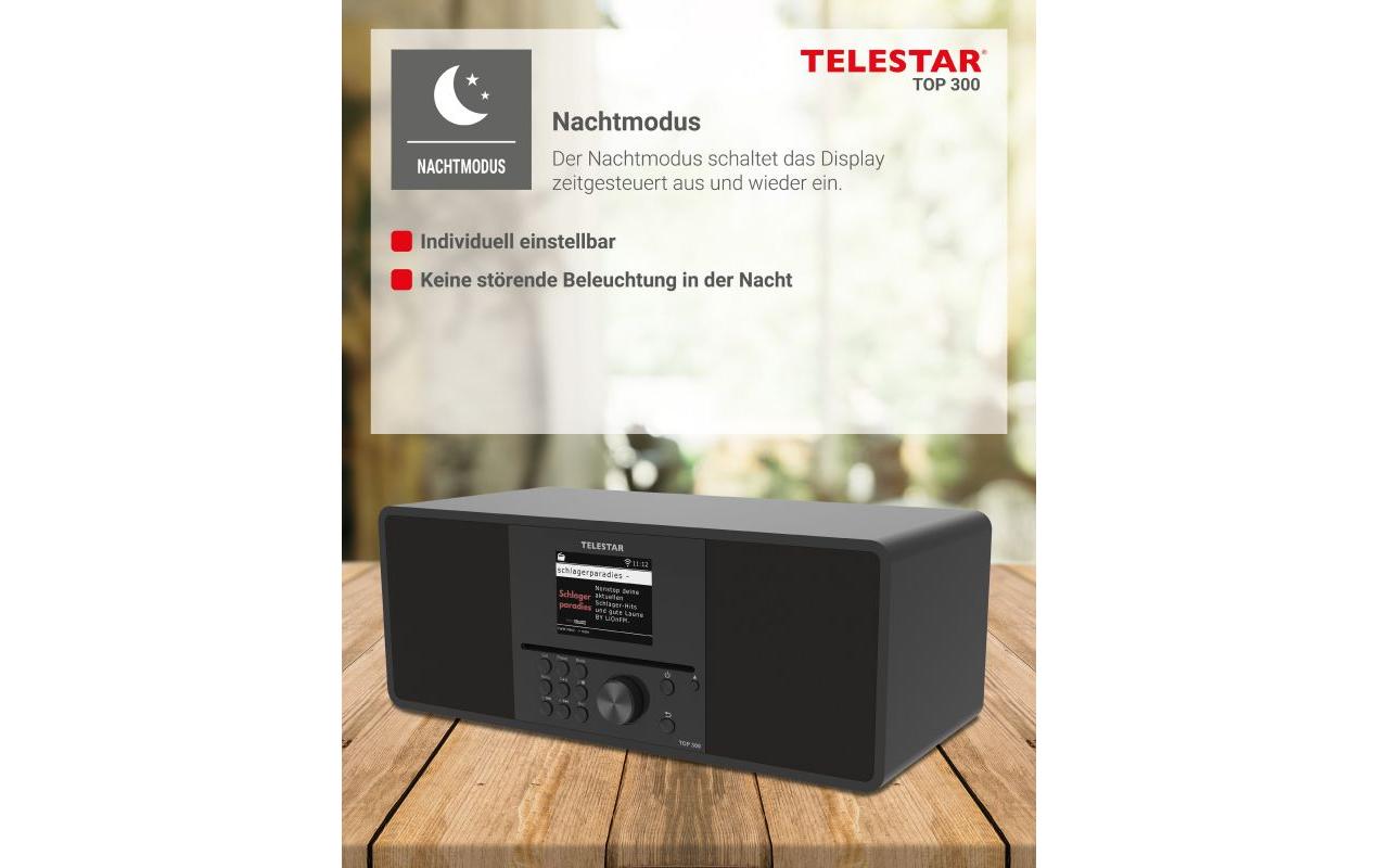 Telestar TOP 300 – DAB-/Internetradio – Tischradio – DAB+, UKW, Internetradio, CD – Schwarz