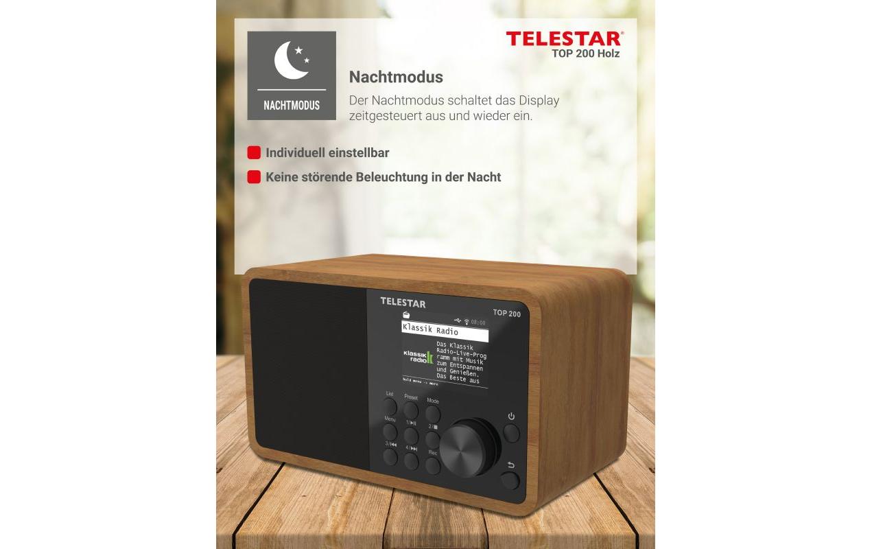 Telestar DAB-/Internetradio – Tischradio – DAB+, UKW, Internetradio, Bluetooth, WLAN – Braun