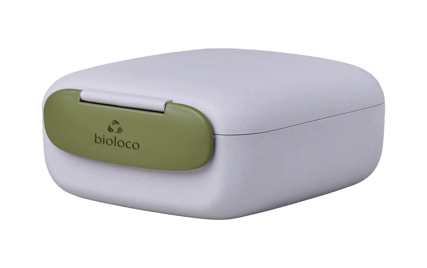 BioLoco Lunchbox 13 × 14,5 × 6 cm, Polylactid (PLA), blaugrau