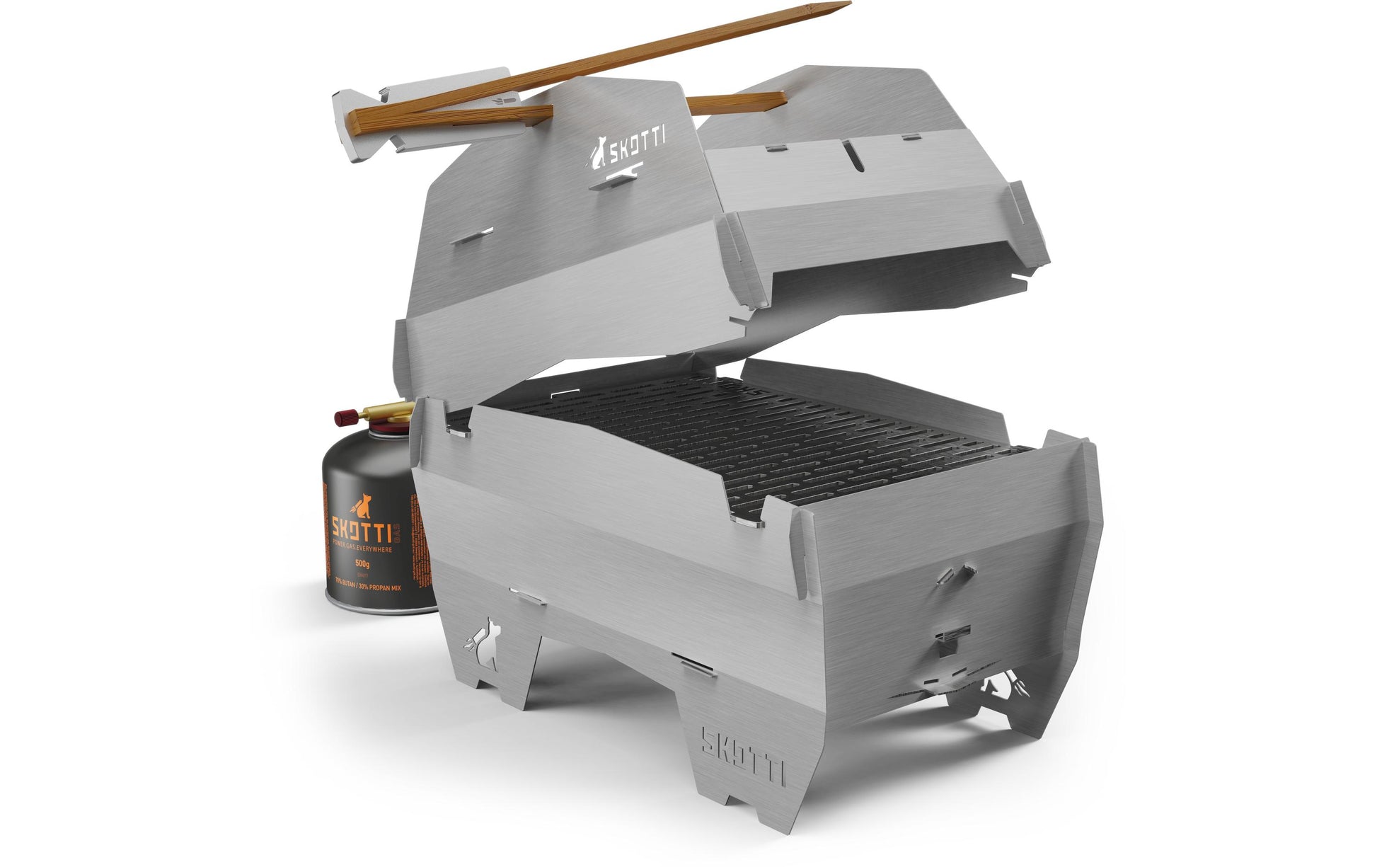Skotti Deckel – 31,5 × 22 × 19 cm, für Grill, Edelstahl