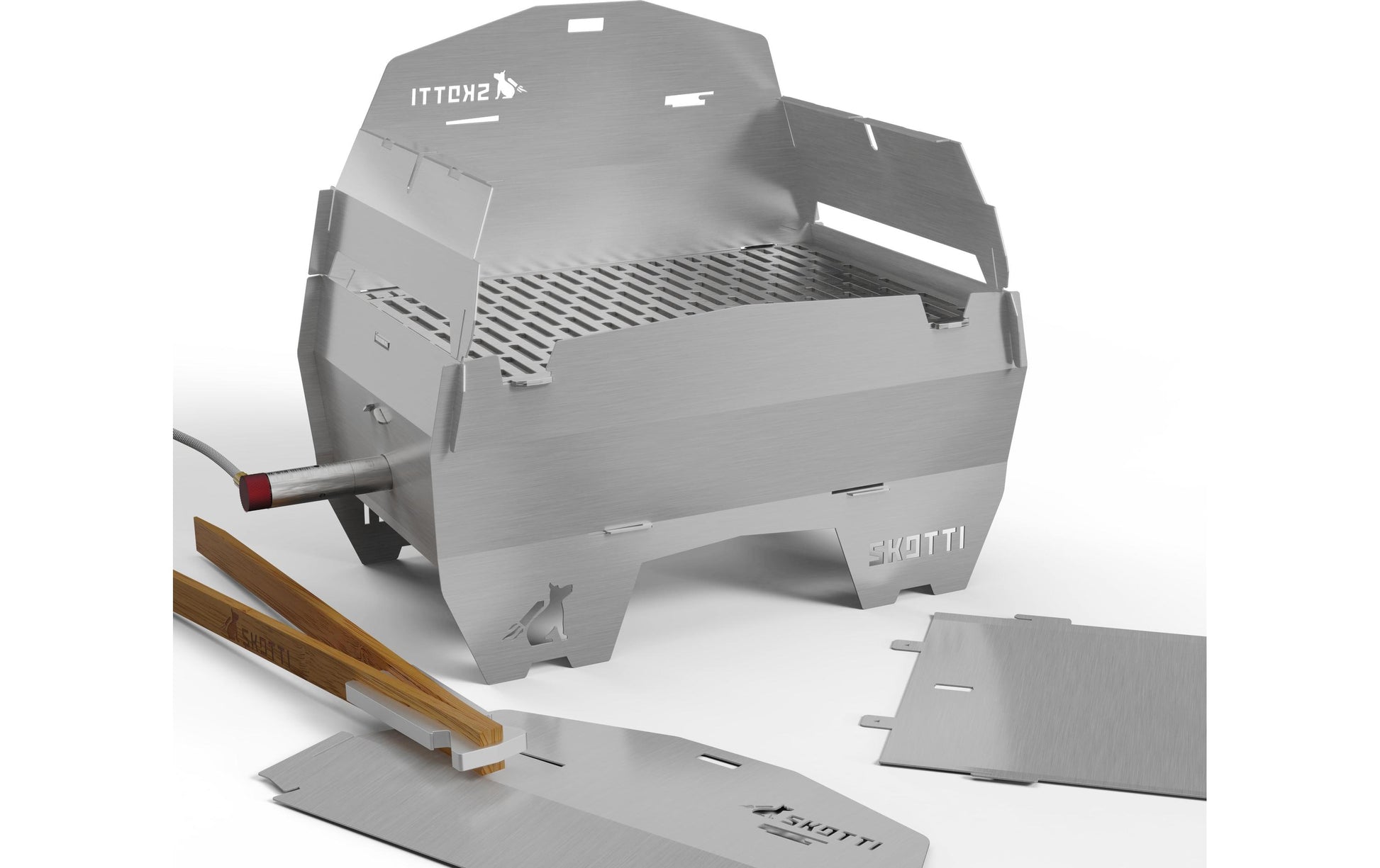 Skotti Deckel – 31,5 × 22 × 19 cm, für Grill, Edelstahl