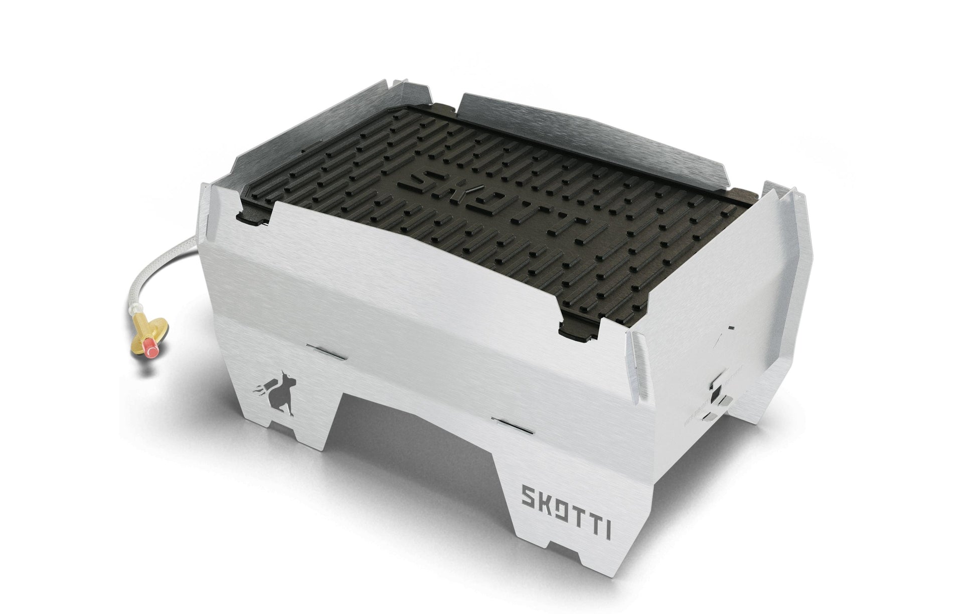 Skotti Grillplatte KAST – 18 × 29,5 × 1 cm, für Grills, Gusseisen
