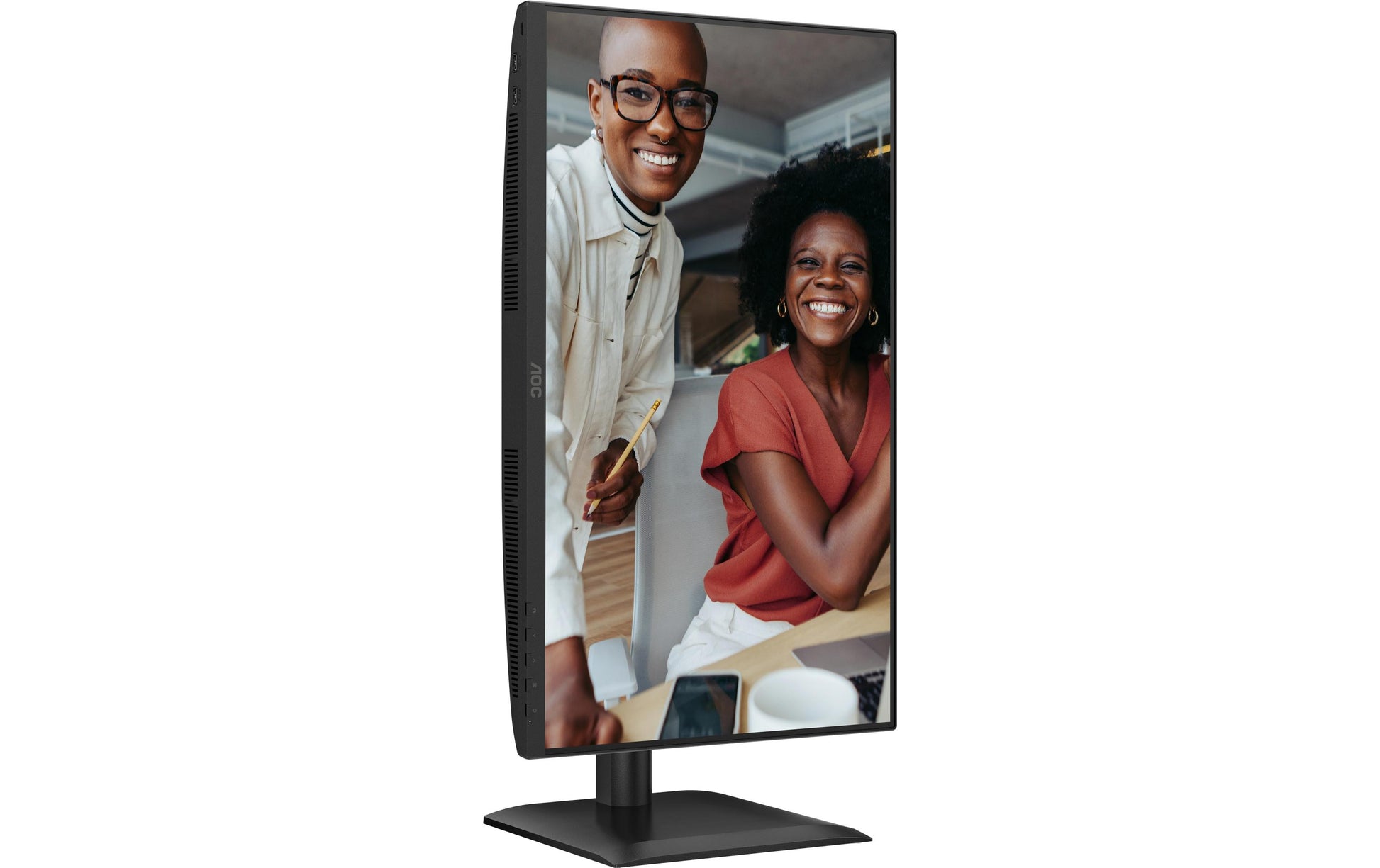 AOC 24E4CV – Monitor, 23,8", IPS, 120 Hz, 300 cd/m², USB-C, Daisy Chain, VESA 100 × 100, Schwarz