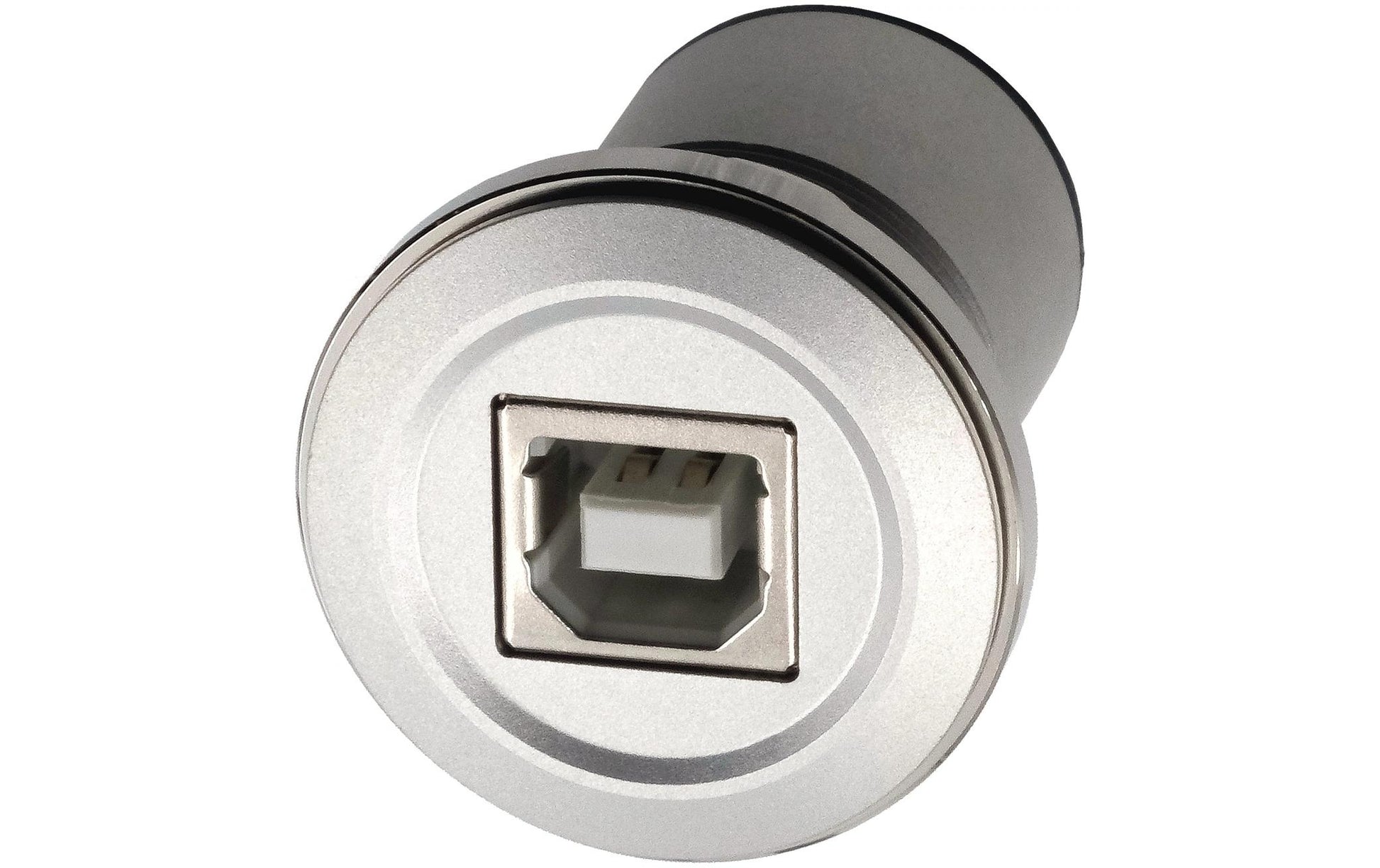 EXSYS EX-49193 Einbau-Adapter USB-B zu USB-A – USB 2.0 (480 Mbit/s), Buchse-Buchse, Metallverstärkt, Silber