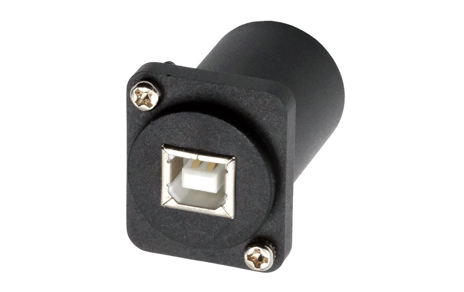 EXSYS EX-49157 Adapter USB-B Buchse zu USB-A Buchse – USB 2.0 (480 Mbit/s), Schwarz