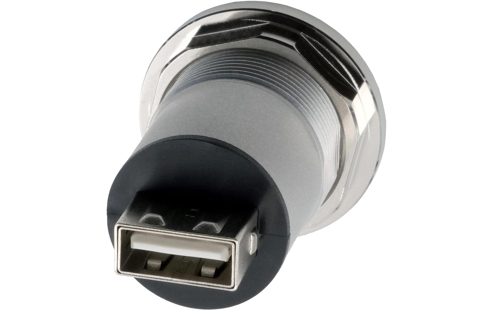 EXSYS USB-Adapter USB-A auf USB-A – USB 2.0 (480 Mbit/s) – Metallgehäuse – Silber