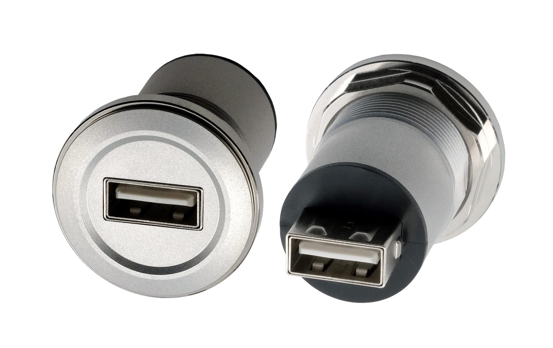EXSYS USB-Adapter USB-A auf USB-A – USB 2.0 (480 Mbit/s) – Metallgehäuse – Silber