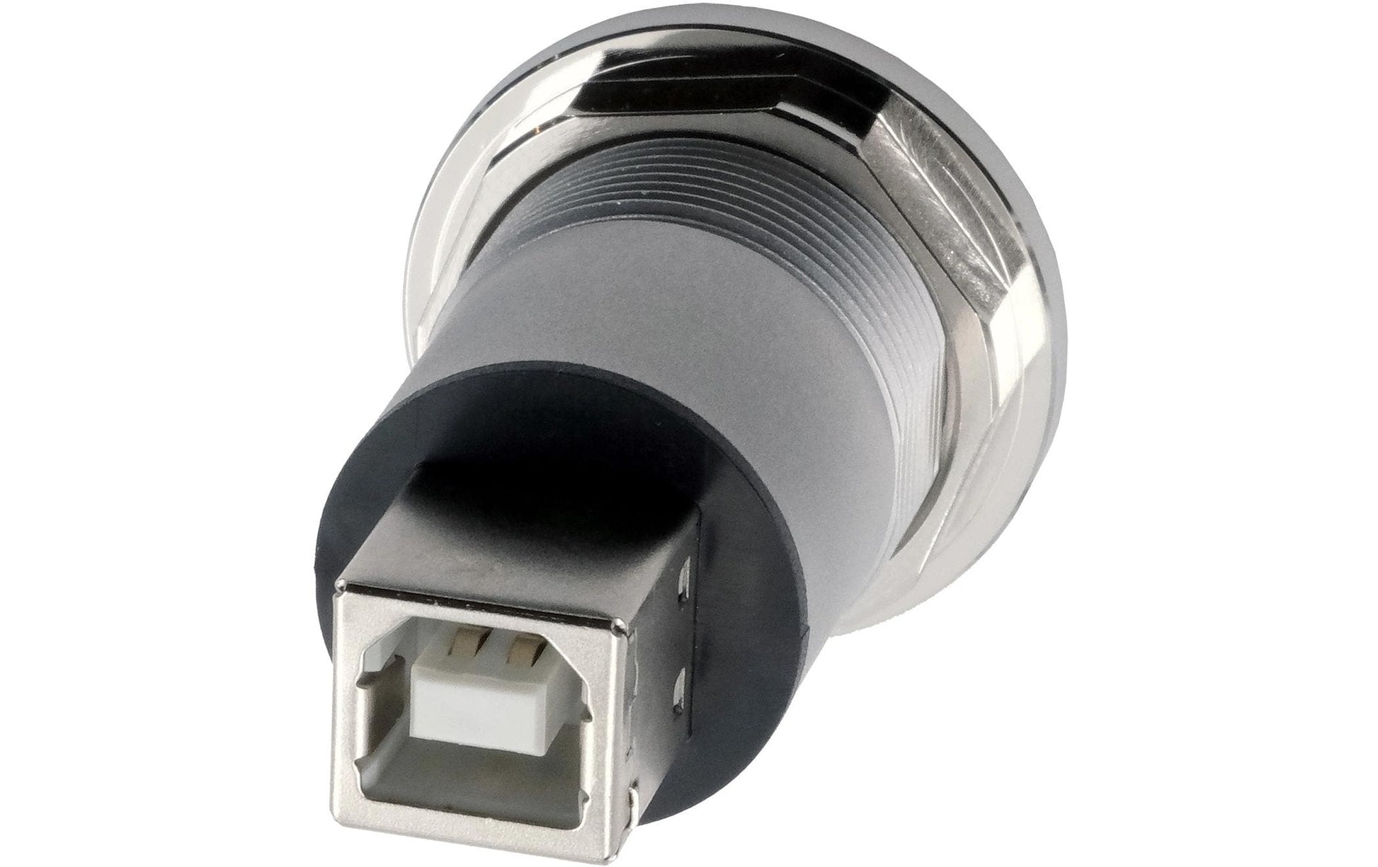 EXSYS EX-49192 Einbau-Adapter USB-B zu USB-B – USB 2.0 (480 Mbit/s), Metallverstärkt, Silber