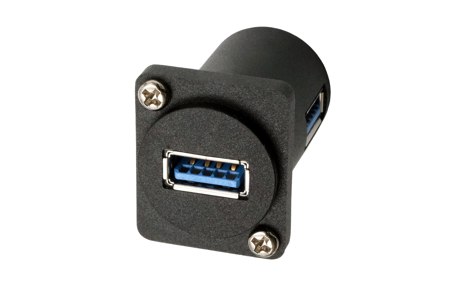 EXSYS EX-49154 Adapter USB-A zu USB-A – USB 3.2 Gen 1 (5 Gbit/s), beidseitig einsteckbar, flach/winkelförmig