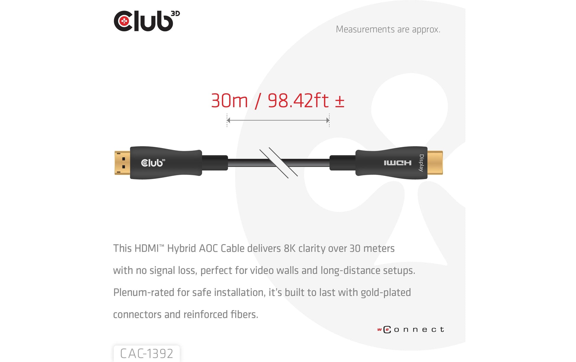 CLUB3D Club 3D HDMI-Kabel, Schwarz, 2.1