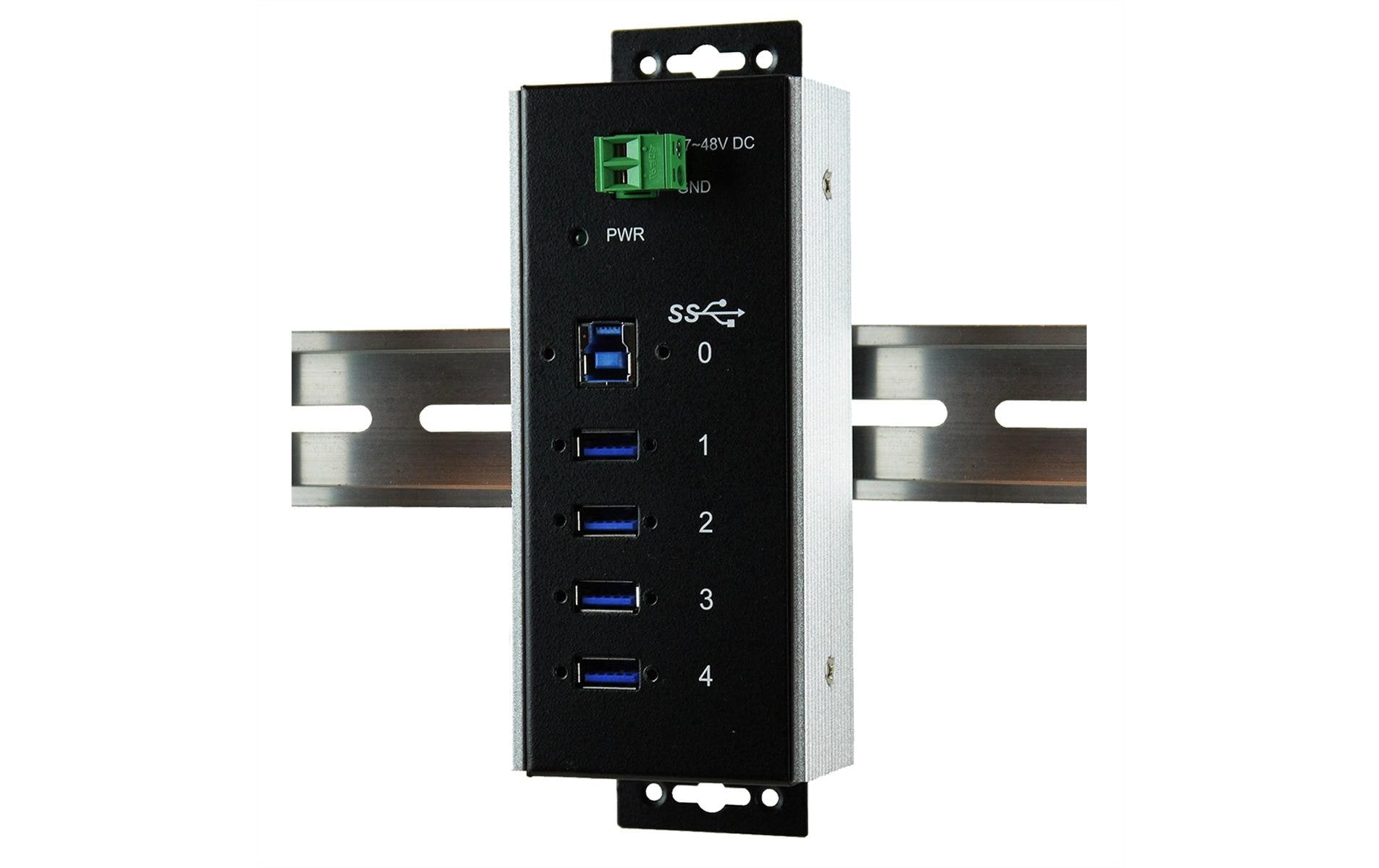 EXSYS EX-1185HMVS-WT USB-Hub – USB 3.0, 4× USB-A, für Windows/Mac/Linux