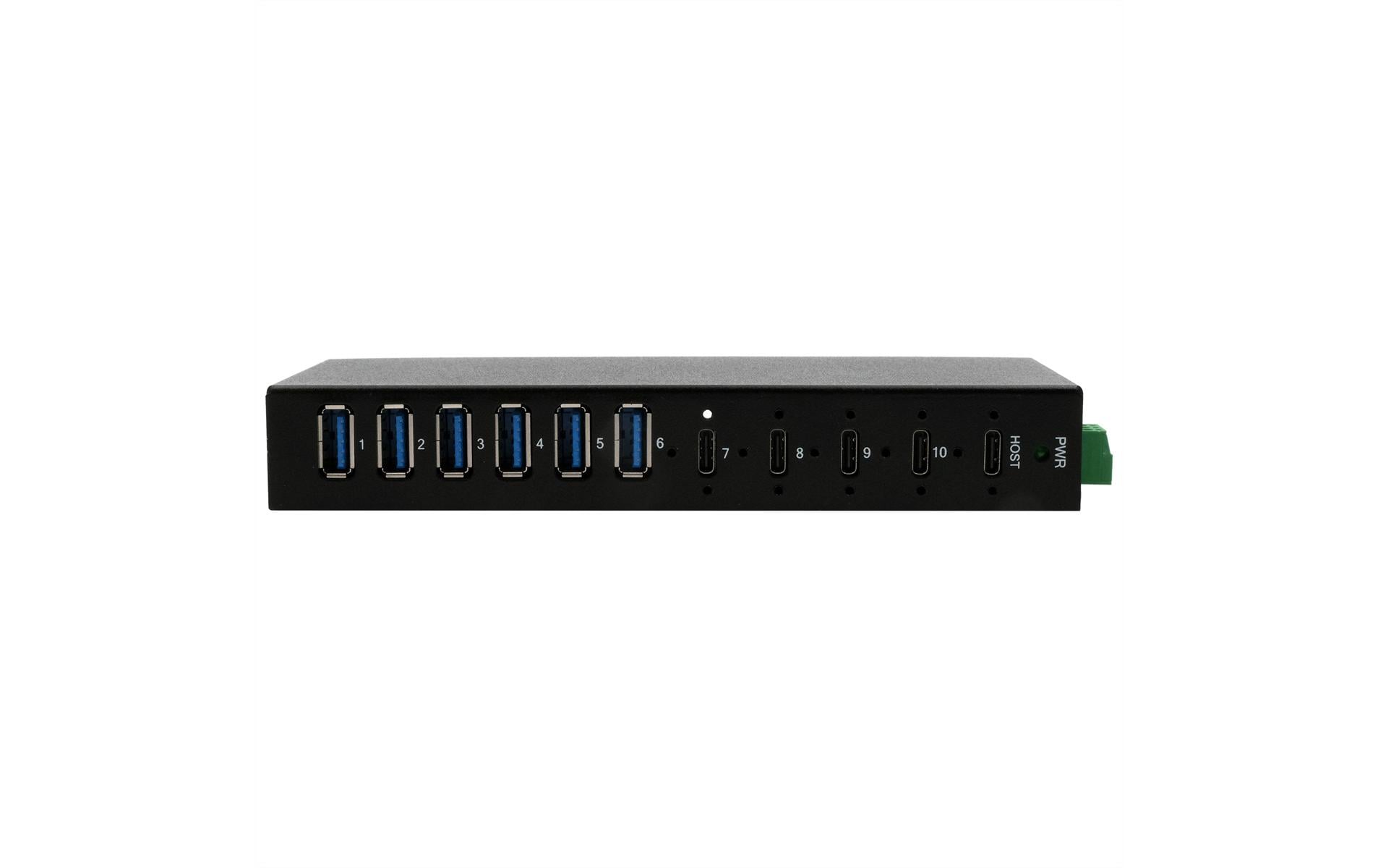 EXSYS EX-12290HMS USB-Hub – USB-C (10 Gbit/s), 6× USB-A