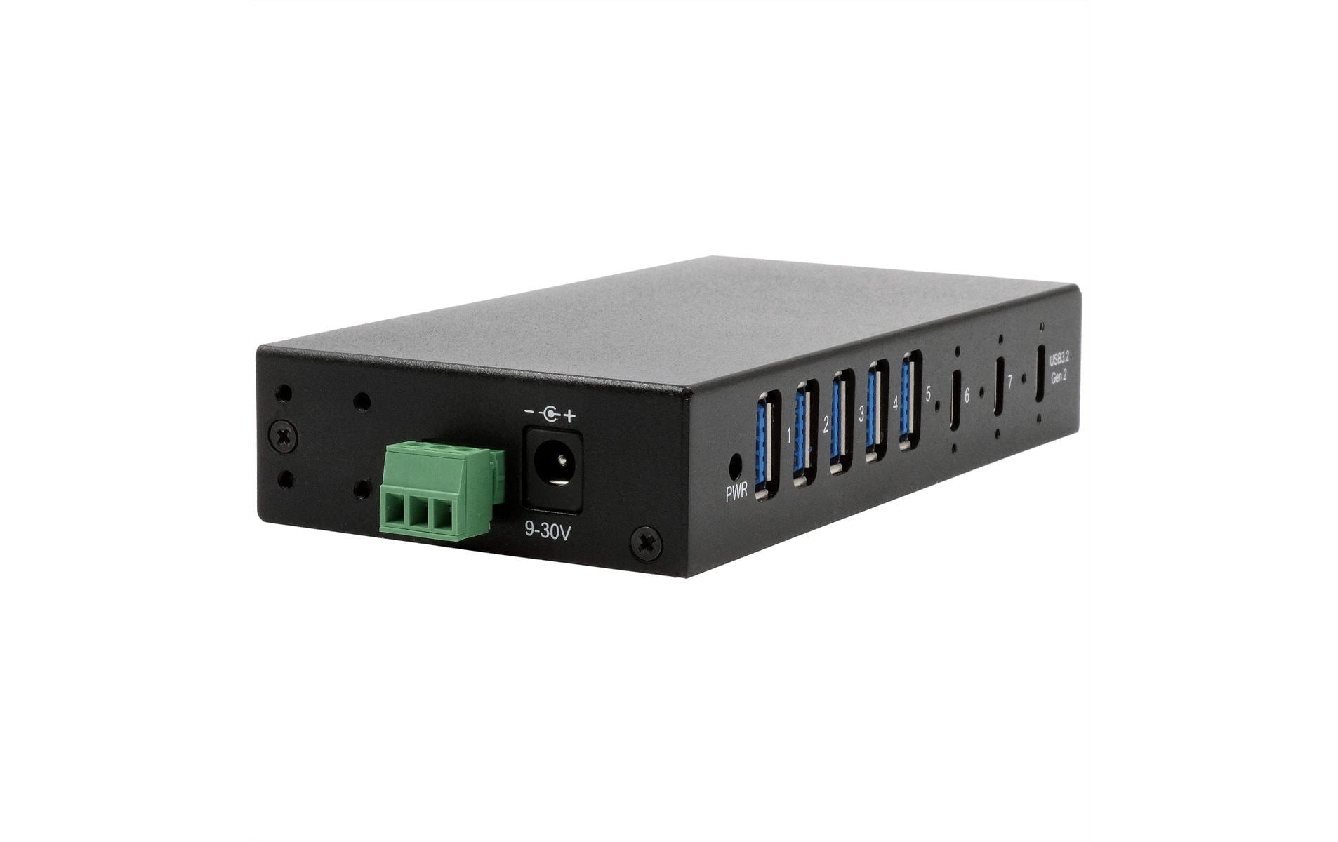 EXSYS EX-12297HMS USB-Hub – USB-C, 5× USB-A, 2× USB-C