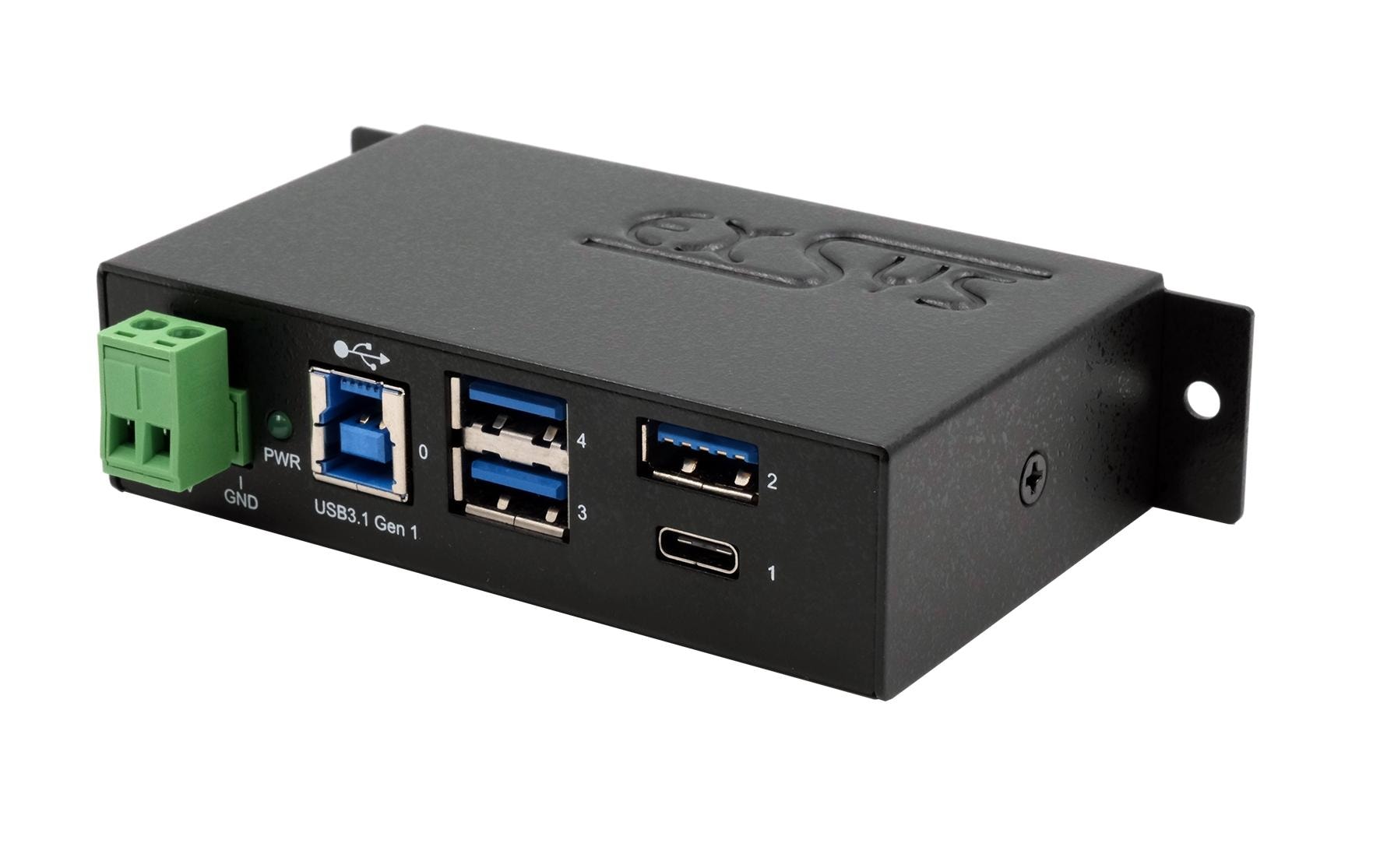 EXSYS EX-1194HMS USB-Hub – USB-A, 1× USB-C, für Windows/Mac/Linux