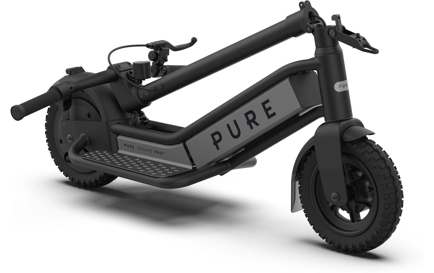 Pure electric Elektrischer Scooter – 900 W, faltbar, zugelassen – 12 Ah, bis 40 km Reichweite – schwarz
