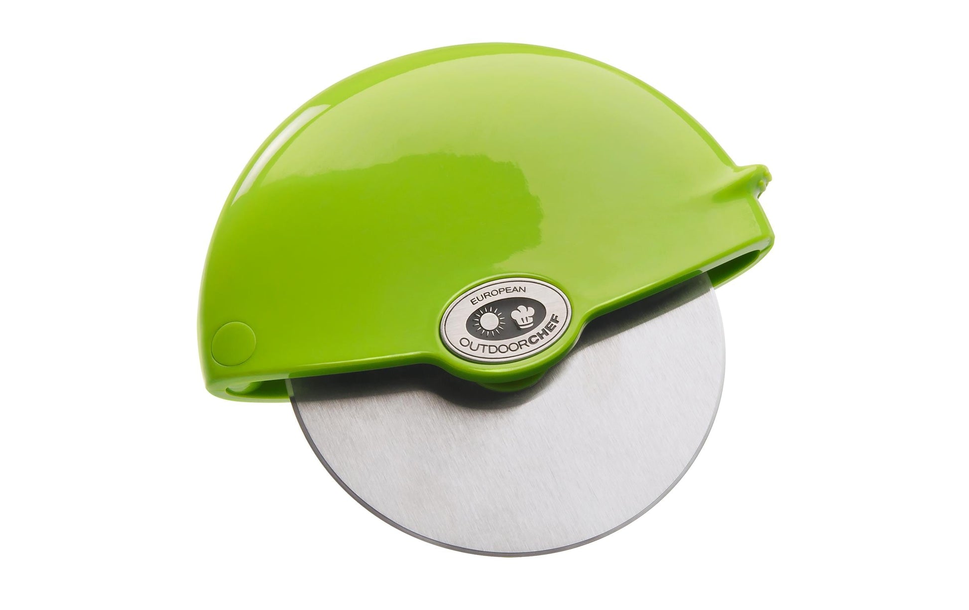 OUTDOORCHEF Pizzaschneider, 12,6 × 13,8 × 3,2 cm, Klinge aus Edelstahl, Griff aus Kunststoff, Grün, spülmaschinenfest
