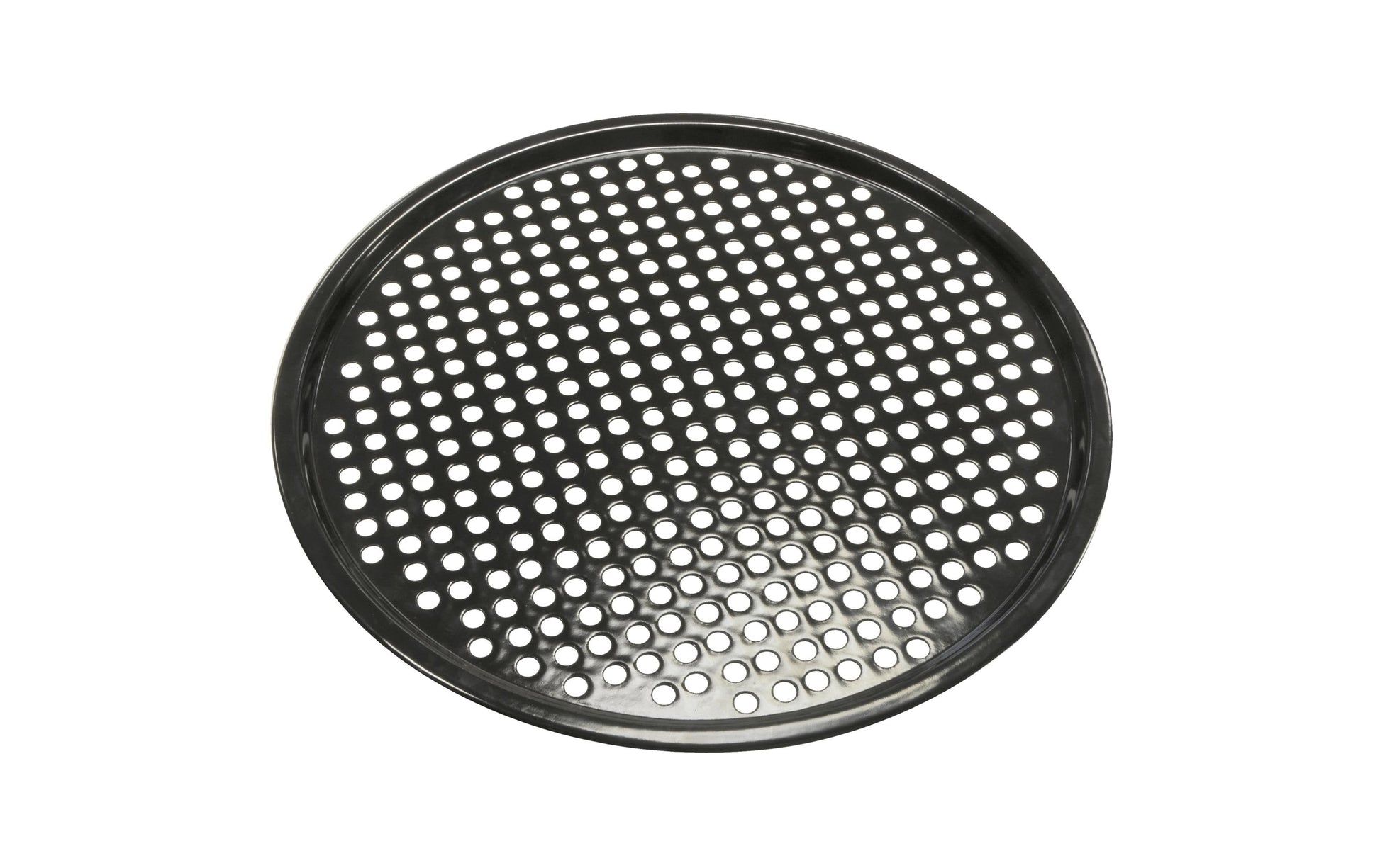 Outdoorchef – Lochblech, Ø 40 × 1 cm, Stahl (emailliert), Schwarz, für Pizza