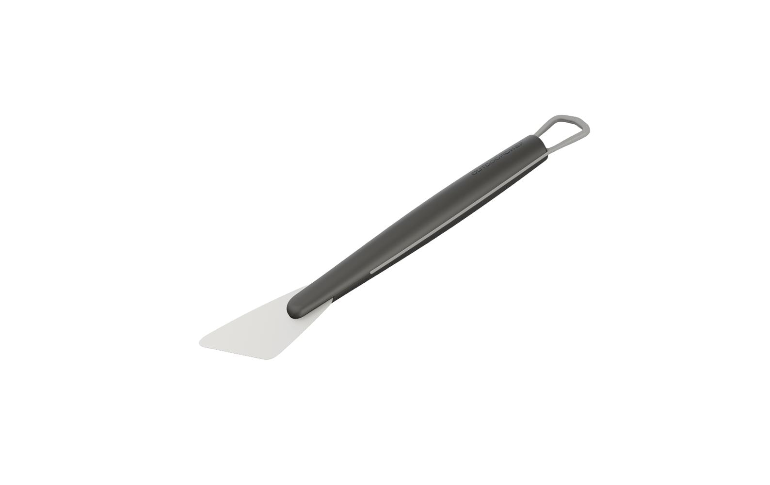 OUTDOORCHEF Trichter-Schaber – Metallschaber – 7,5 × 3,2 × 36,5 cm – silber