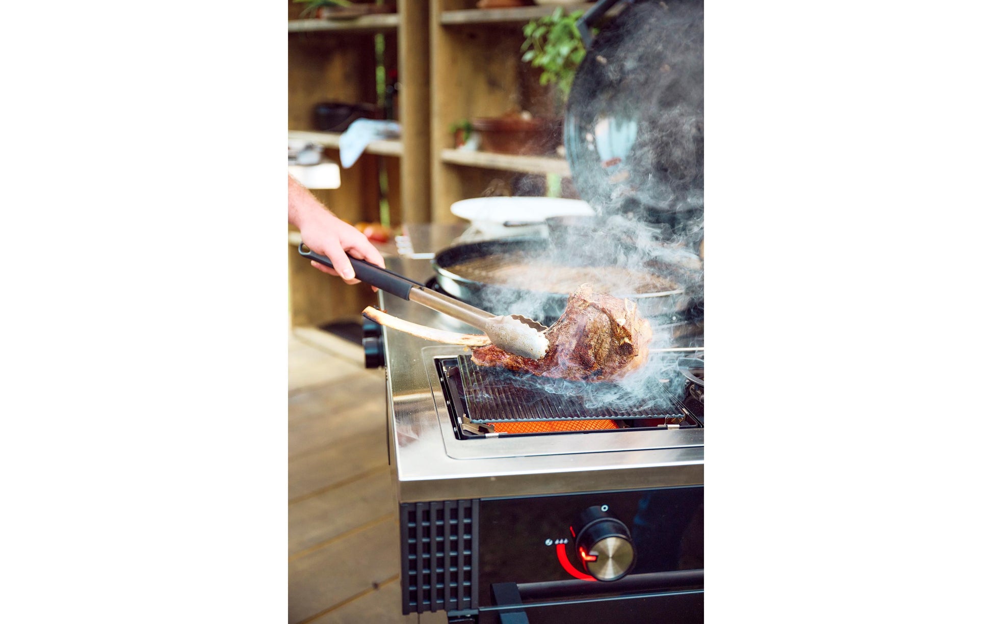 OUTDOORCHEF Fonduepfanne BLAZINGLAS – 28,5×29,5×3,8 cm – für Grillrost, Schwarz