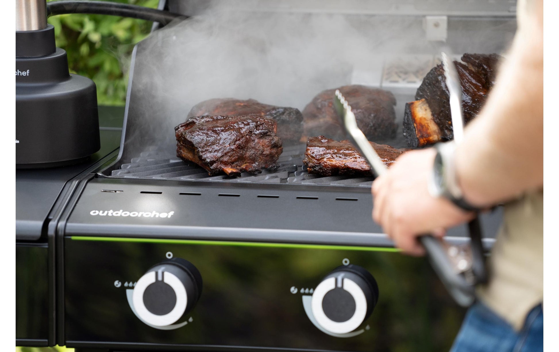 Outdoorchef Gasgrill AUSTRALIA EVO 535 – 5 Brenner, 22,2 kW, 30 mbar – Schwarz/Silber