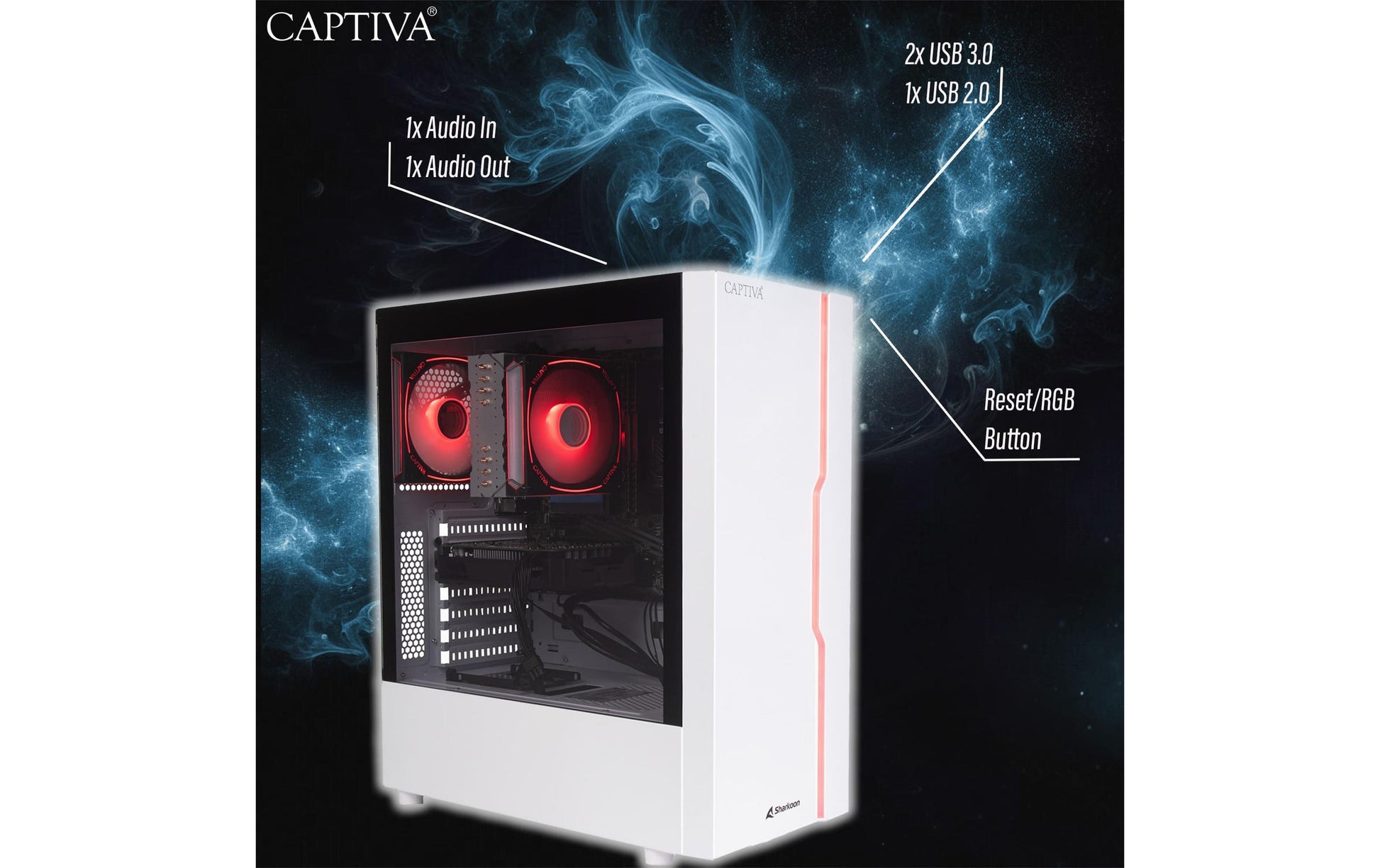 Captiva Advanced Gaming R92-912 Tower – AMD Ryzen 7 5700X, 32 GB RAM, 1 TB SSD, Windows 11 Home