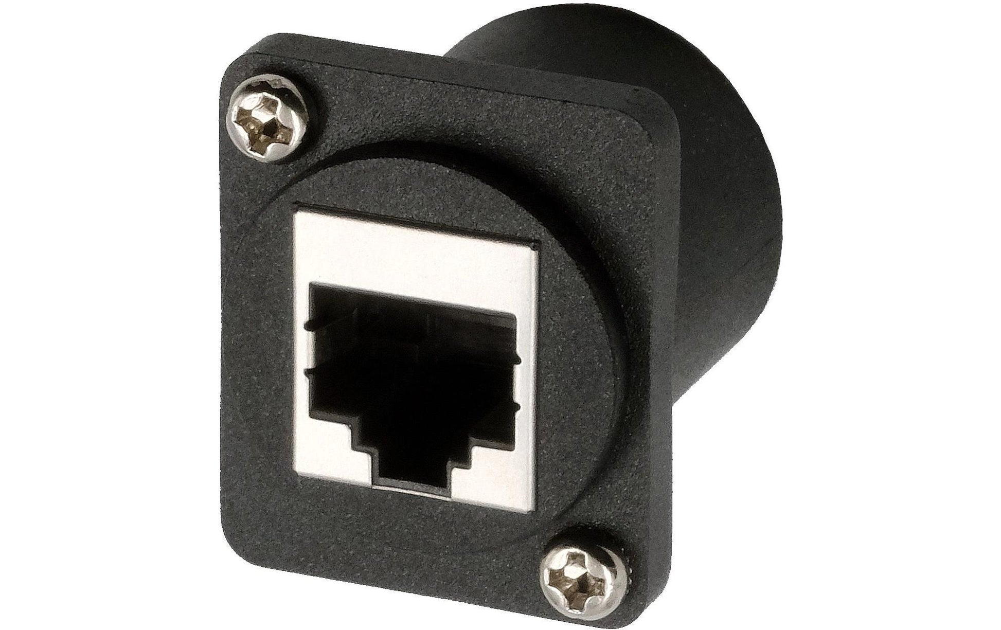 EXSYS RJ-45-Kupplung – RJ-45 zu RJ-45, Cat5e, Flach, Schwarz, 1er Pack