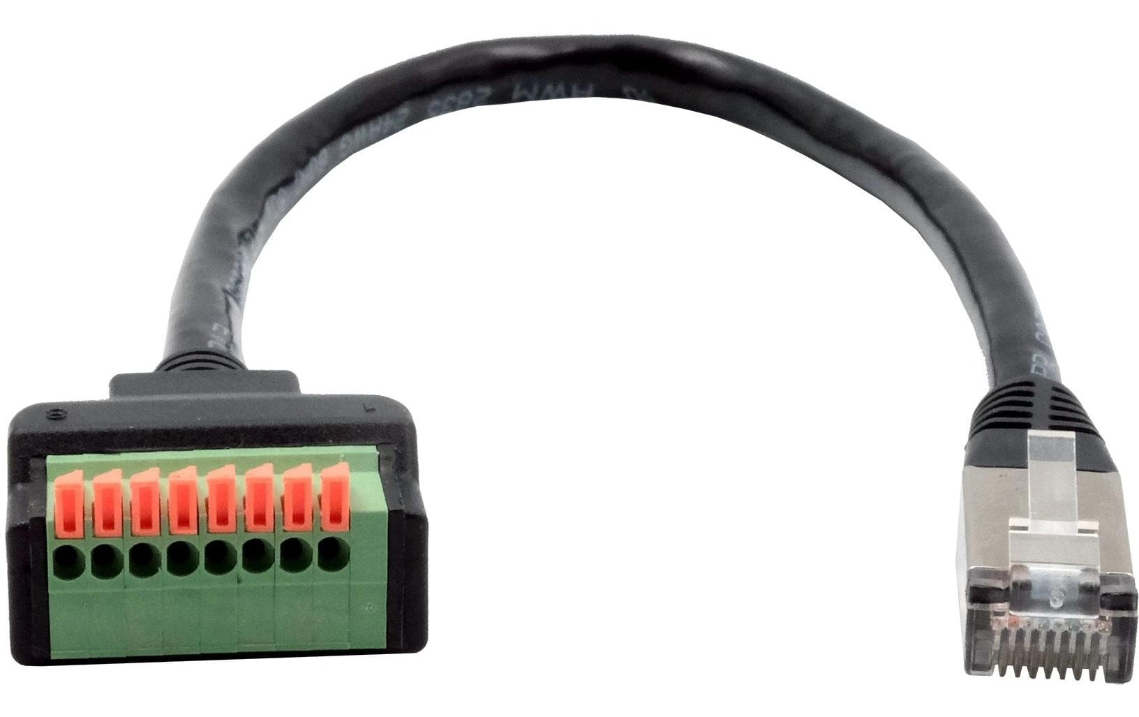 EXSYS RJ-45-Kupplung – RJ-45 8-poliger Terminalblock, 0,3 m, Schwarz, für Cat6