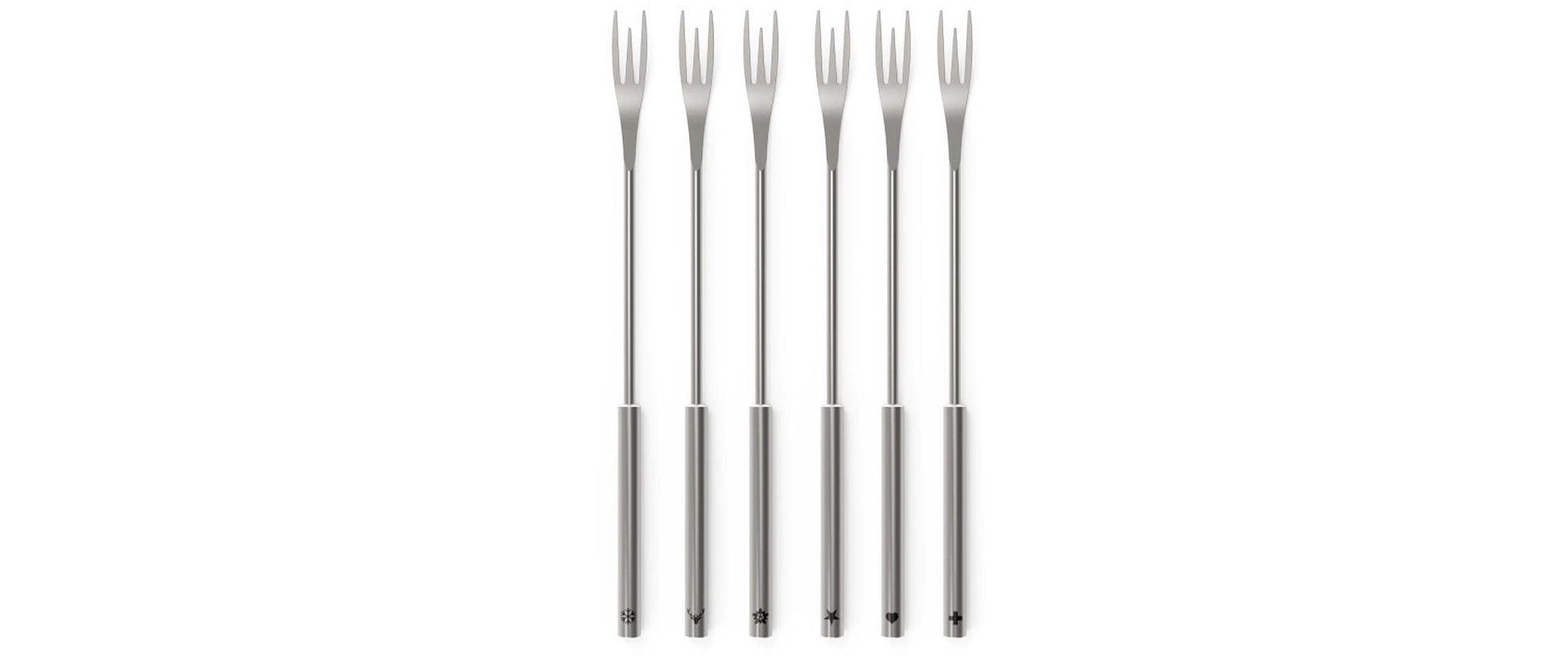 Kisag Fonduegabel 26,5 cm, Edelstahl 18/10, 6 Stk., silber