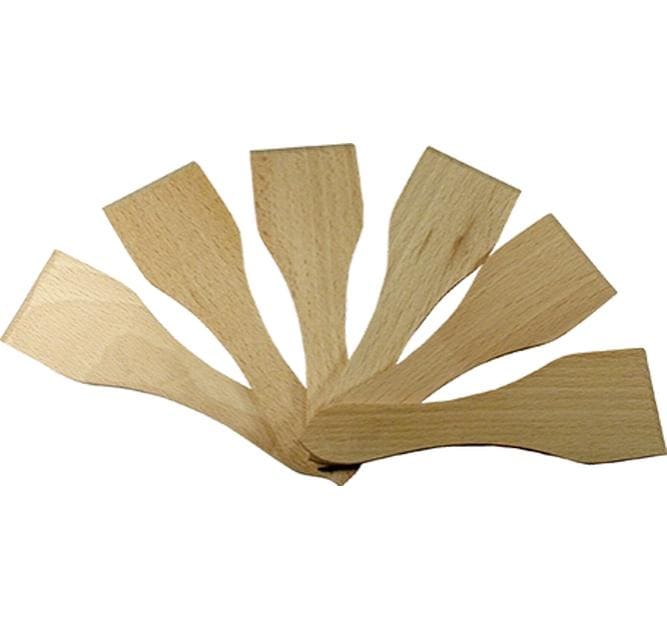 Kisag Raclette-Spachtel 6 Stk., 12,5 × 3,8 × 0,3 cm, Buche, braun