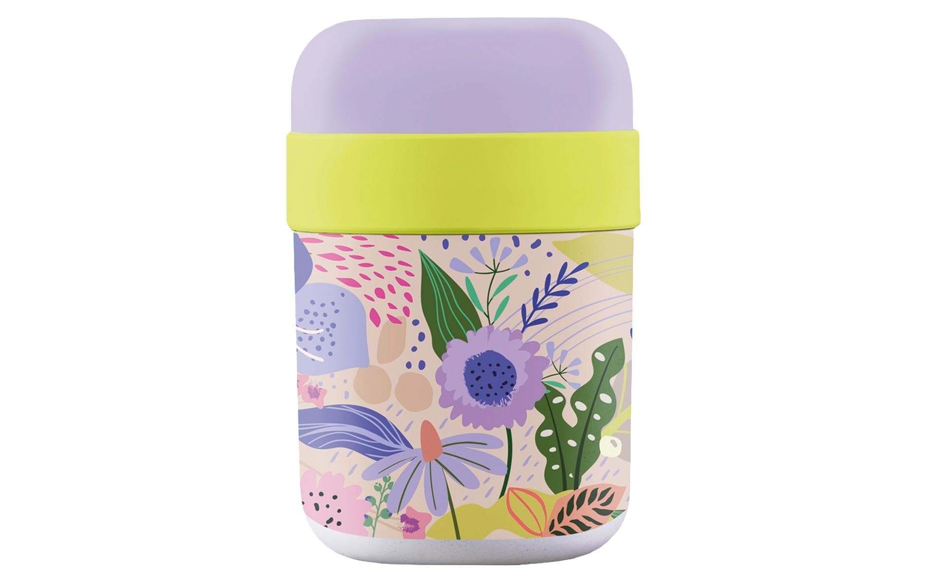 BioLoco Lunchbox 700 ml, Silikon, violett, mit 2 separaten Behältern