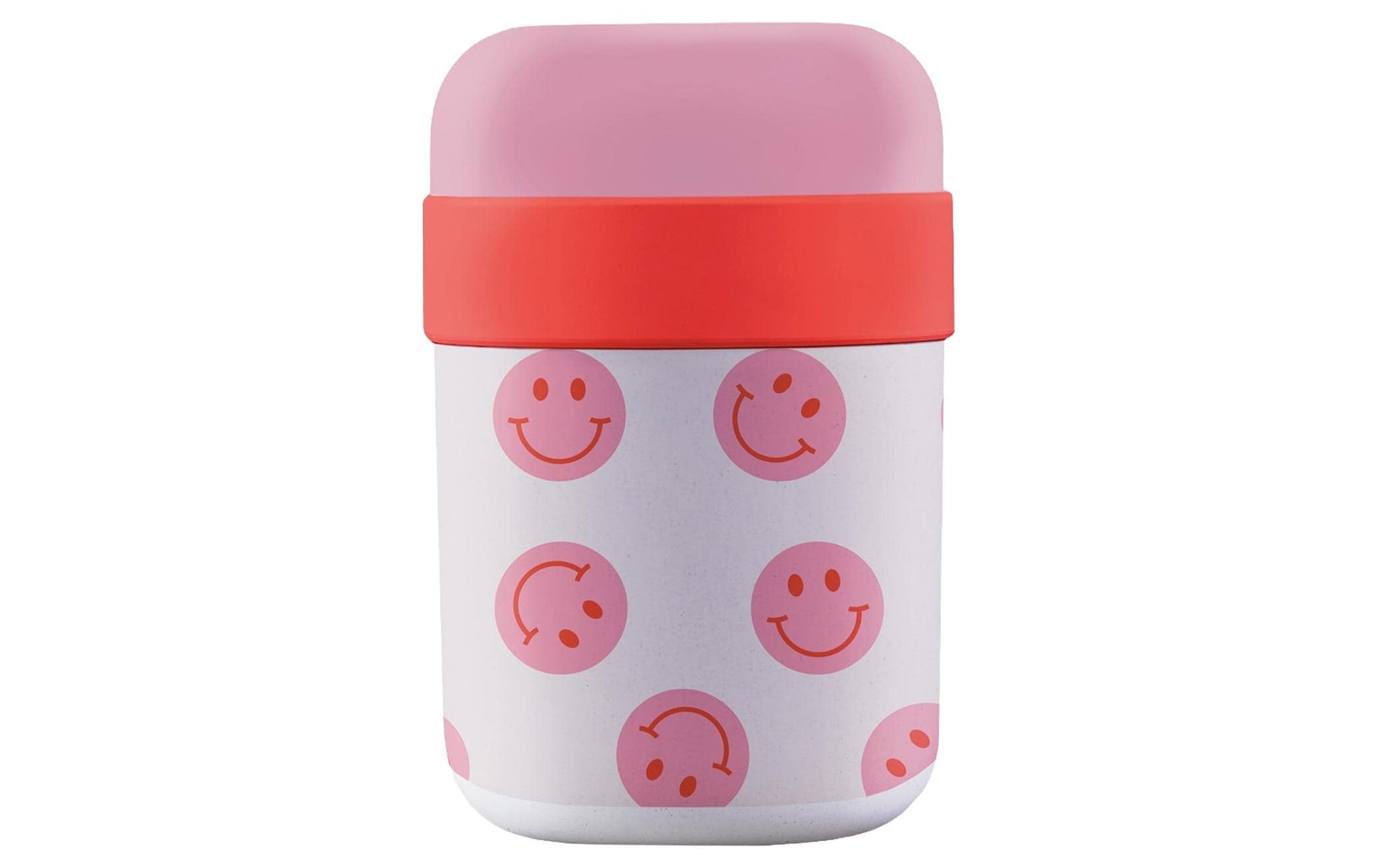 BioLoco Lunchbox 700 ml, Silikon, Rosa, Smiley