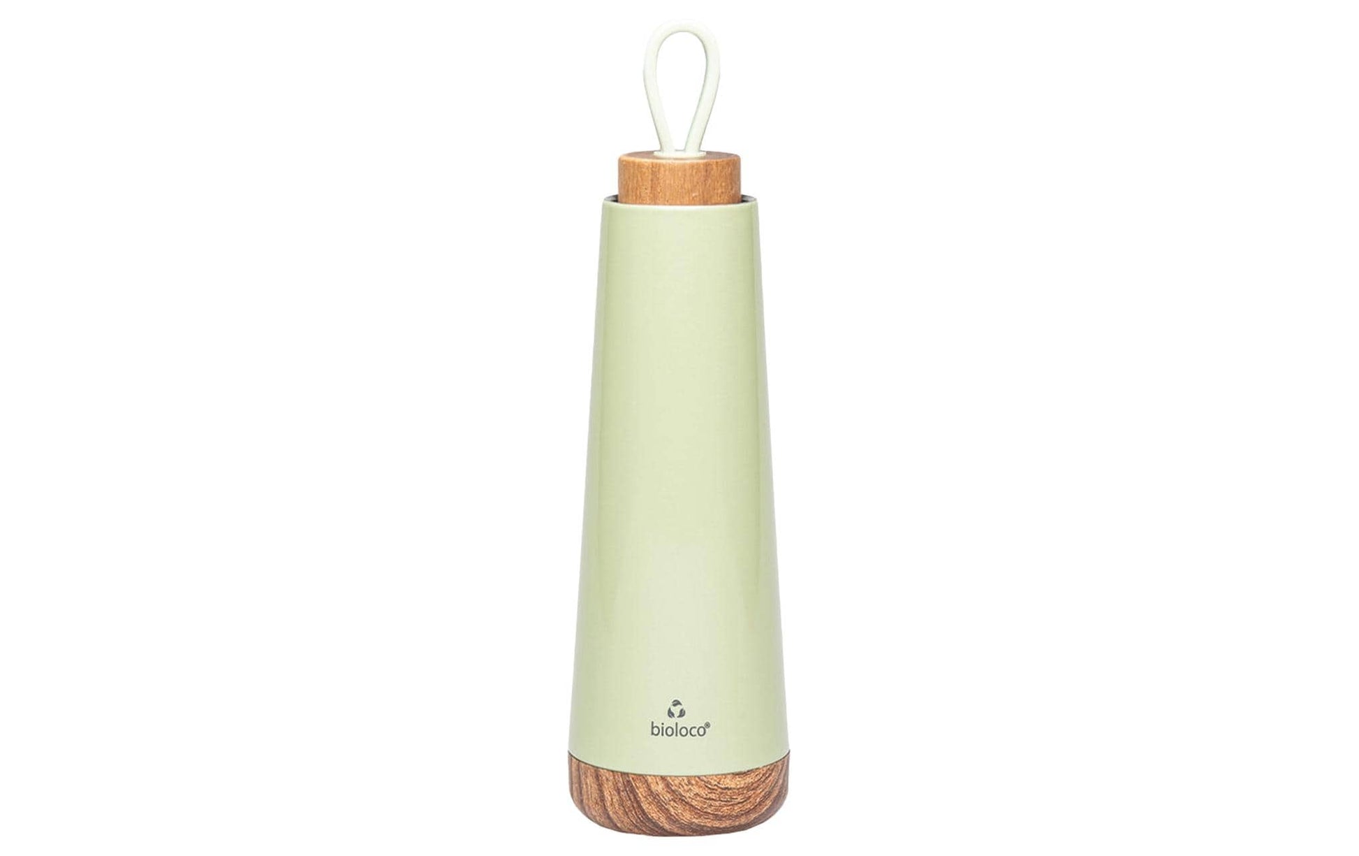 BioLoco Loop-Light Isolierflasche 500 ml – doppelwandig 18 h heiss/12 h kalt, Edelstahl, Hellgrün