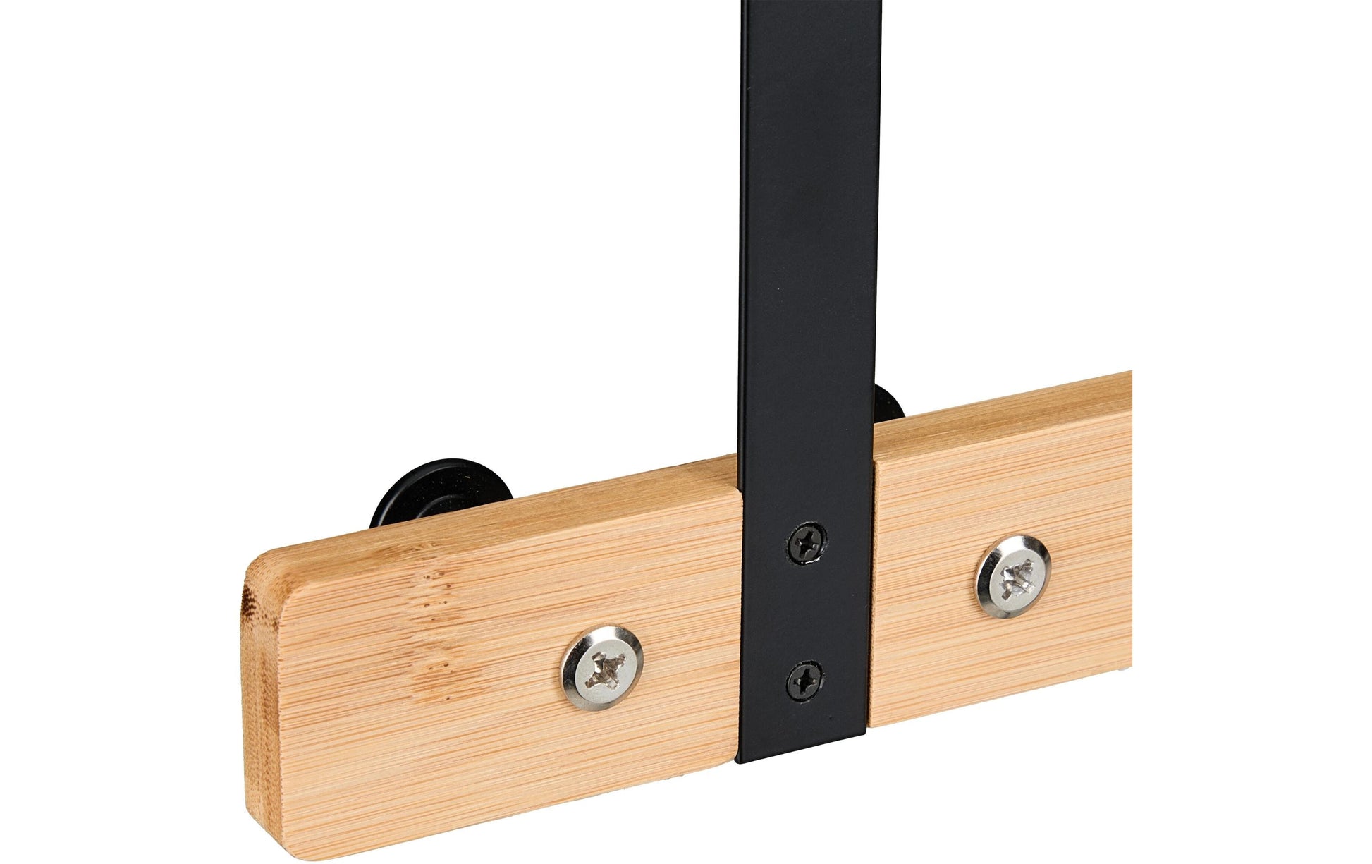 Relaxdays Wandgarderobe 6 Haken – Bambus/Stahl – Hellbraun