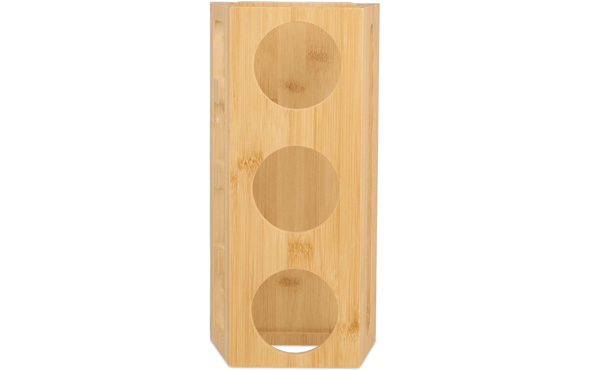 Relaxdays Abtropfgestell 29 × 14 × 12,5 cm, Bambus, hellbraun, für 3 Flaschen