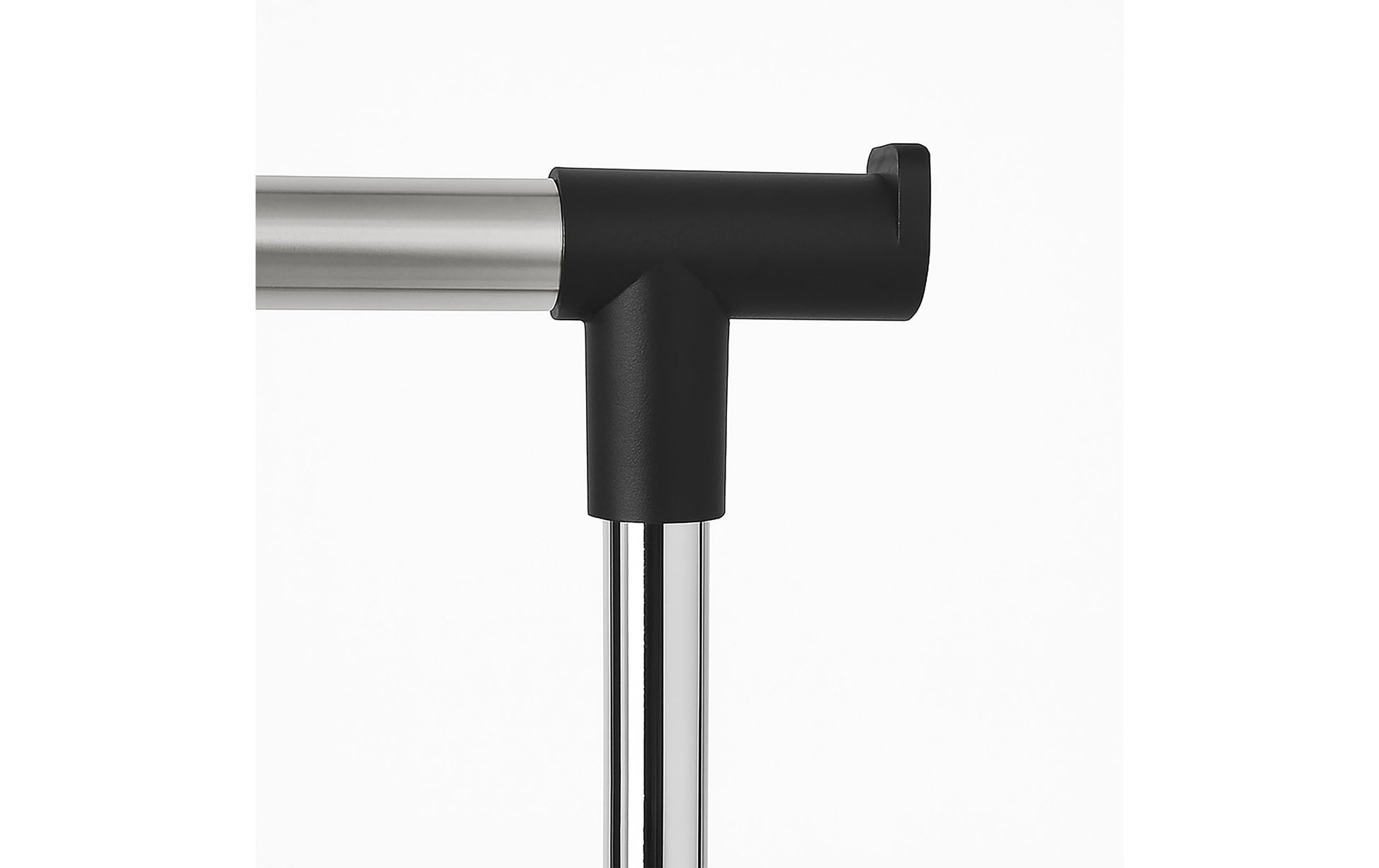 Relaxdays Garderobenständer (mit Rollen) – Metall – Schwarz/Silber – 1'580 mm