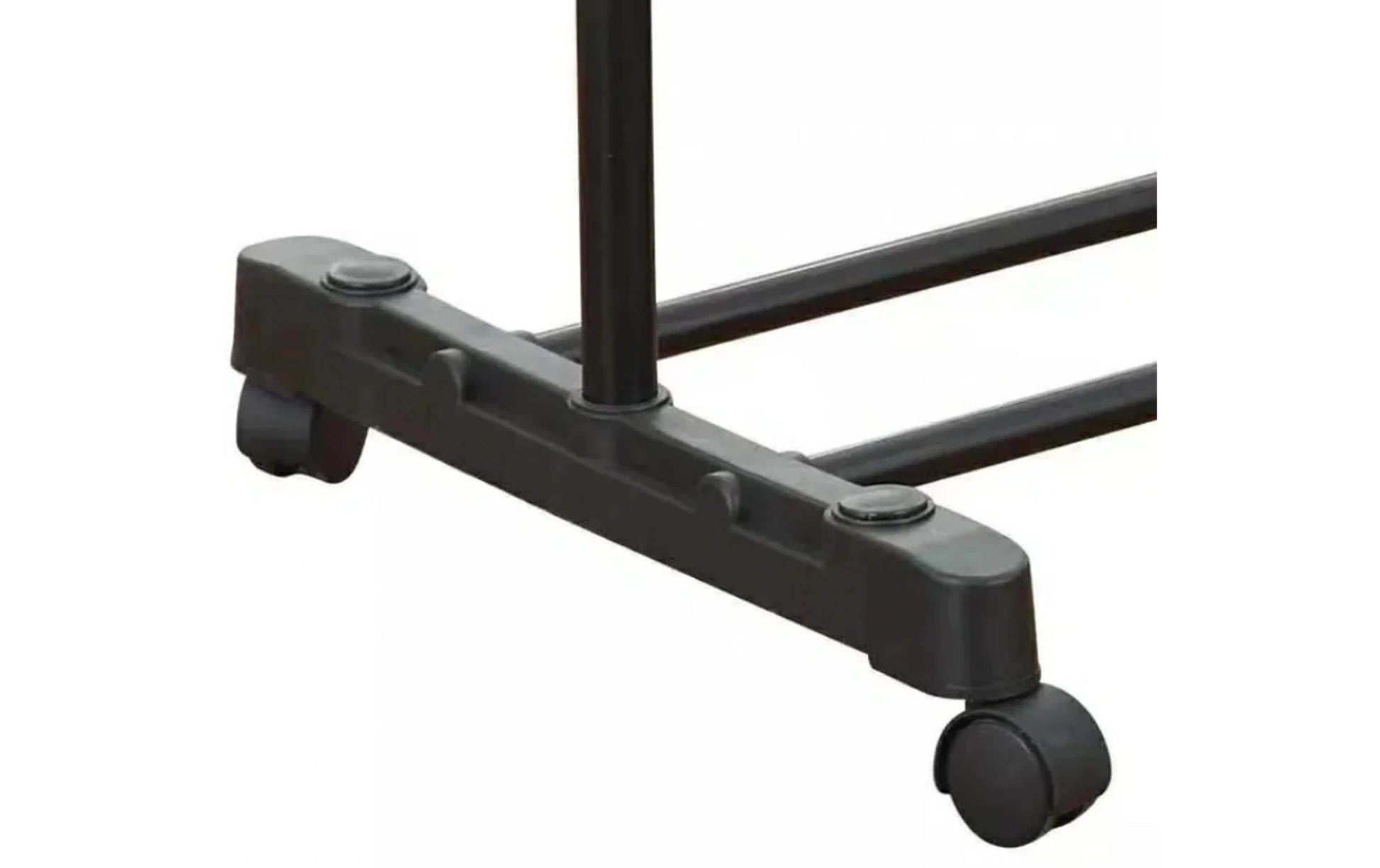Relaxdays Garderobenständer (mit Rollen) – Metall – Schwarz/Silber – 1'580 mm