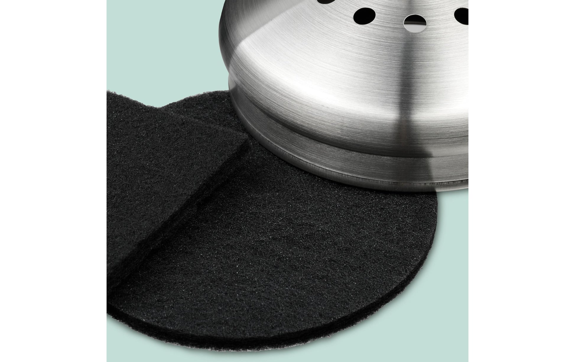 Relaxdays Komposteimer 10051224_55 – 5 l – Edelstahl, Oval – Schwarz/Silber – mit Geruchsfilter