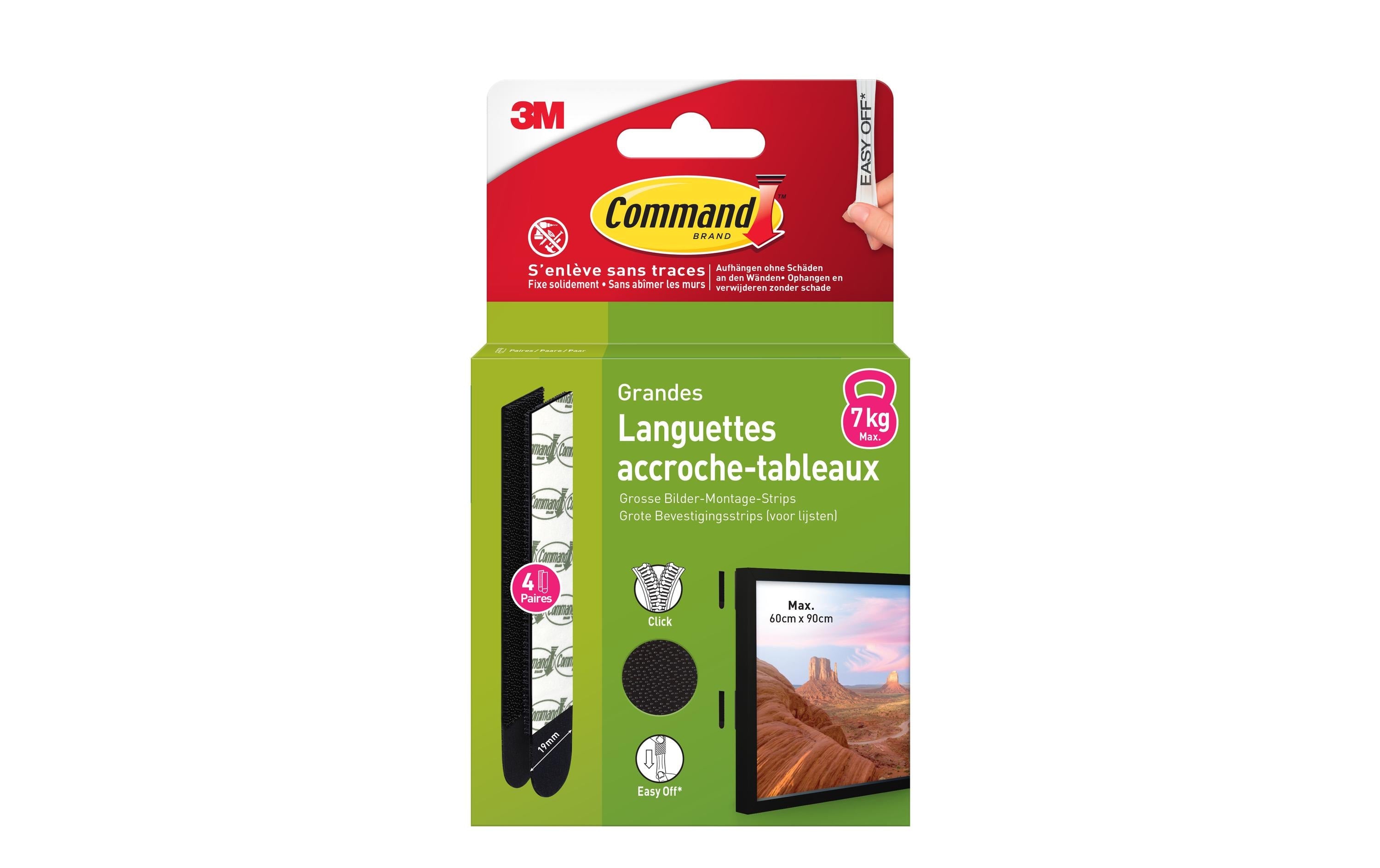 Command Montagepad – schwarz, für Beton, 4 Stk.