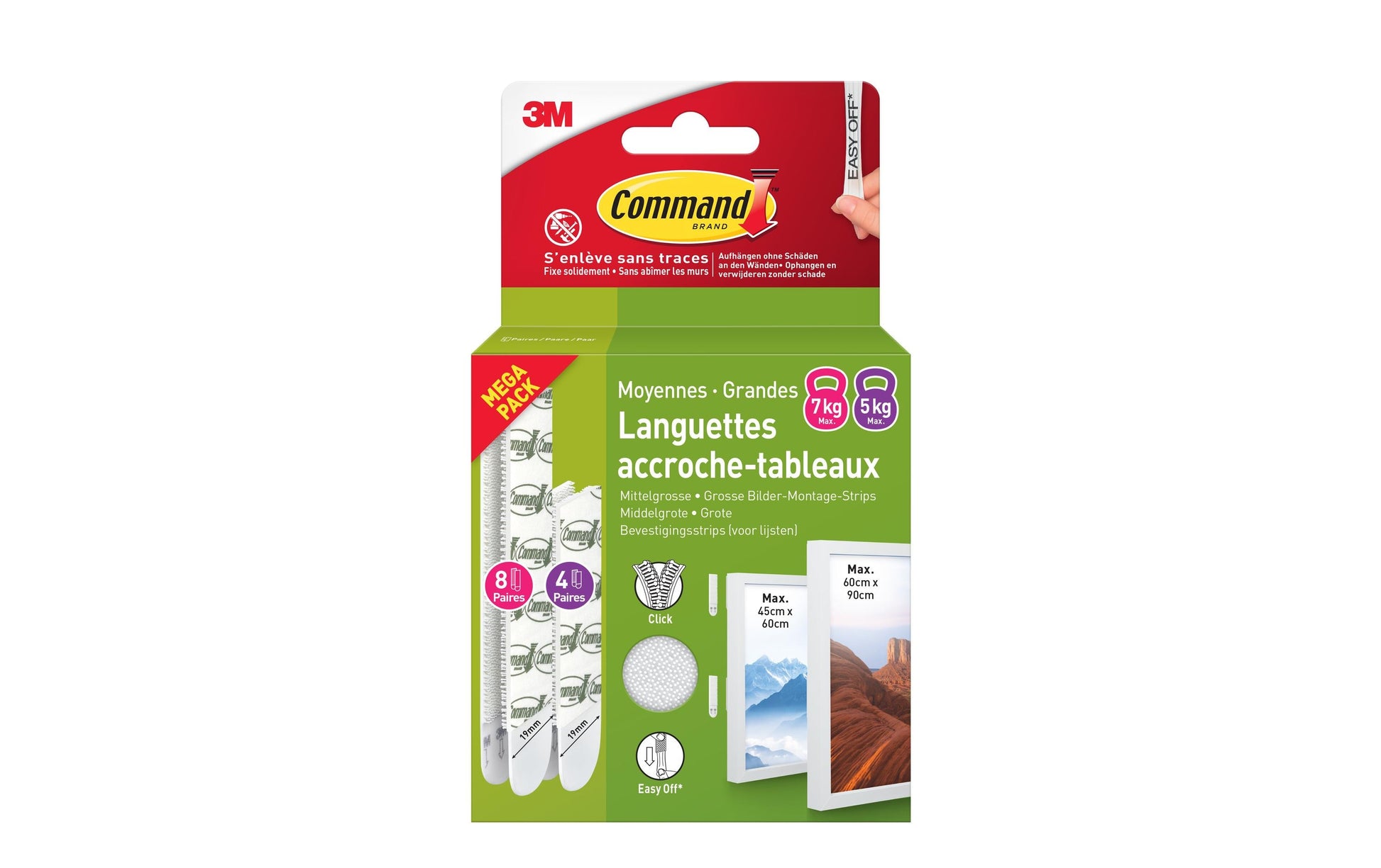 3M Montagepad – Weiss, bis 5,4 kg, 12 Stk.