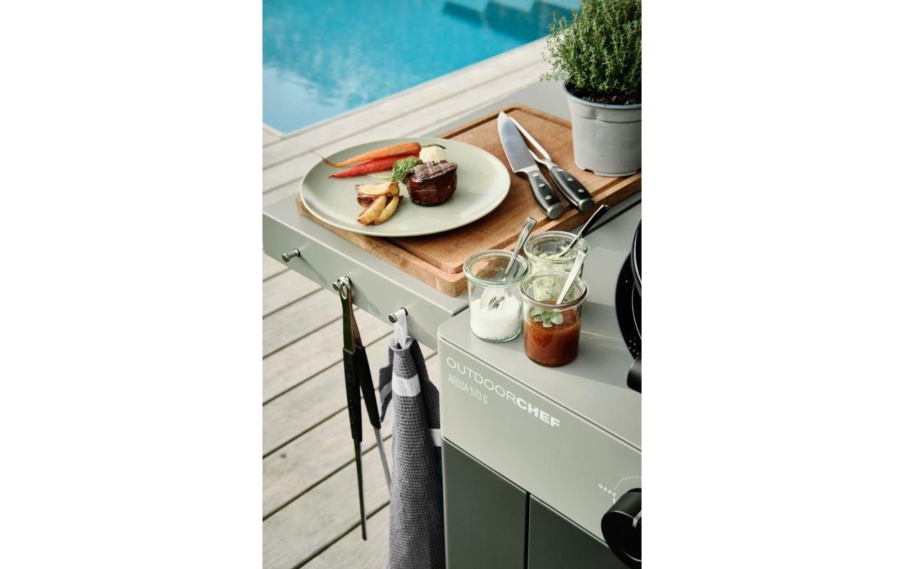 OUTDOORCHEF Grillzange 5 × 2,1 × 45 cm, Edelstahl/Kunststoff, Silber, spülmaschinenfest