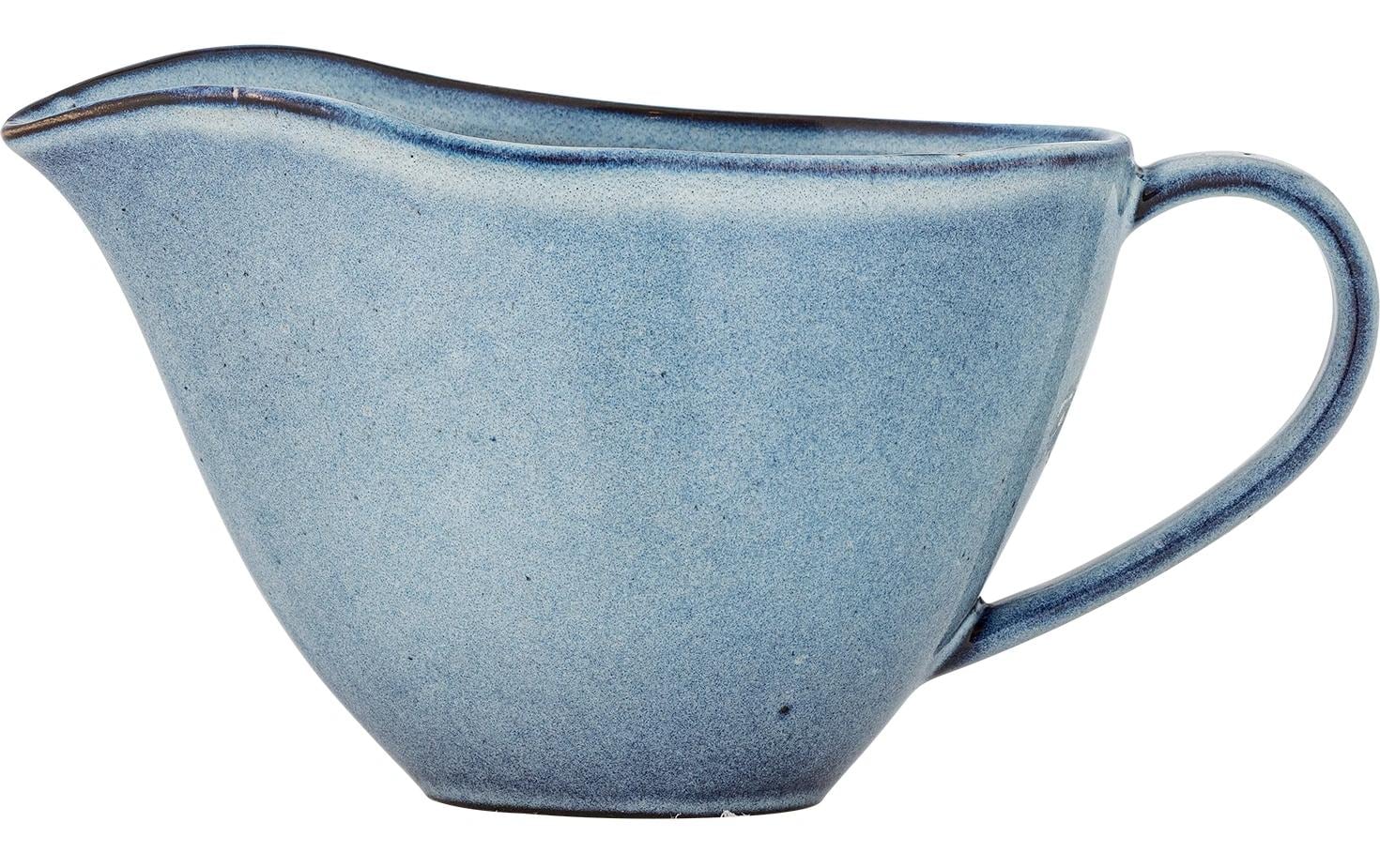 Bloomingville Sauciere Sandrine – 340 ml, 8,0 × 20,0 × 10,5 cm, Steinzeug, Blau, spülmaschinenfest