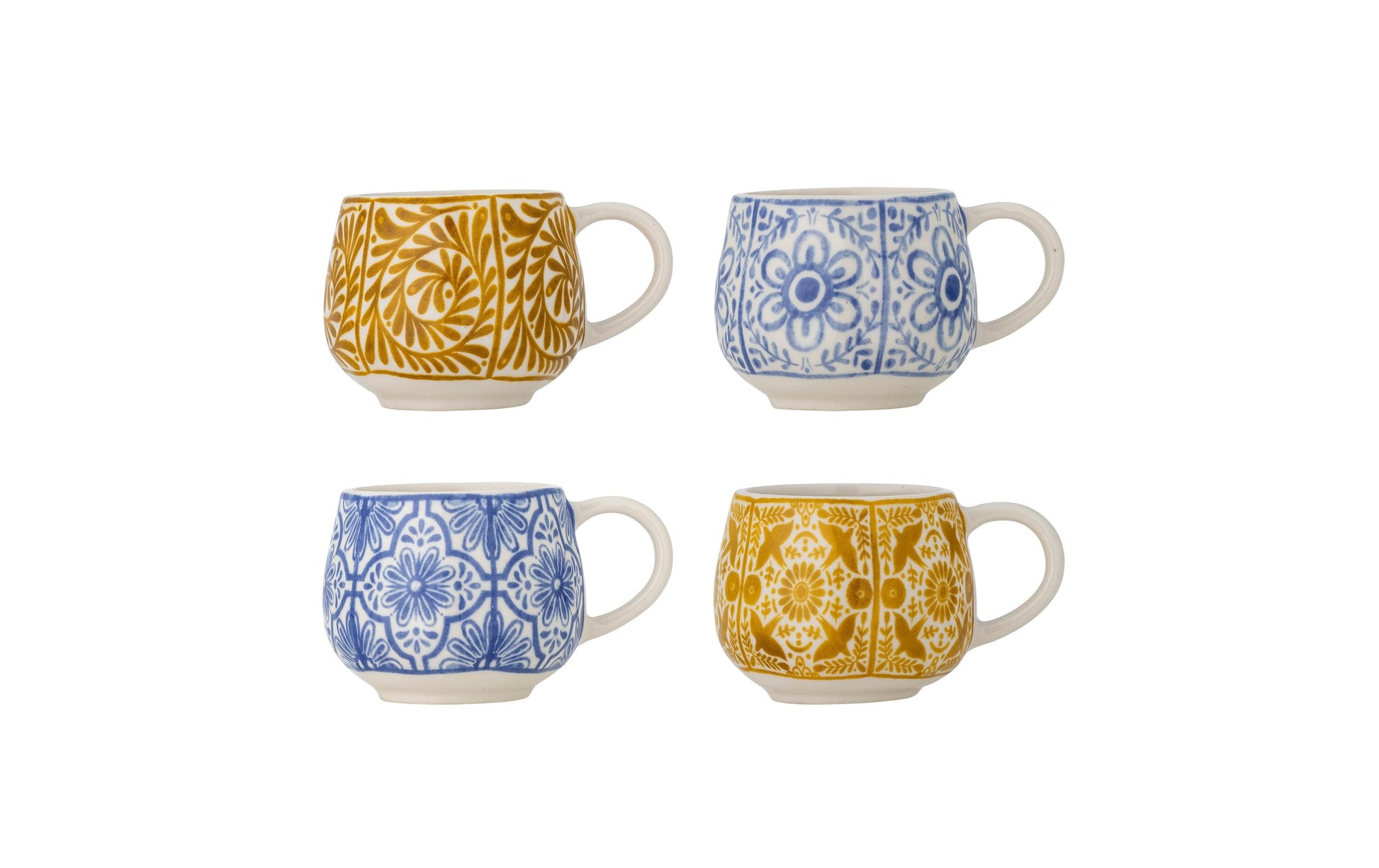 Bloomingville Espressotasse – 4er Set, 155 ml, Ø 7 cm, H 5,5 cm, Steinzeug, spülmaschinenfest