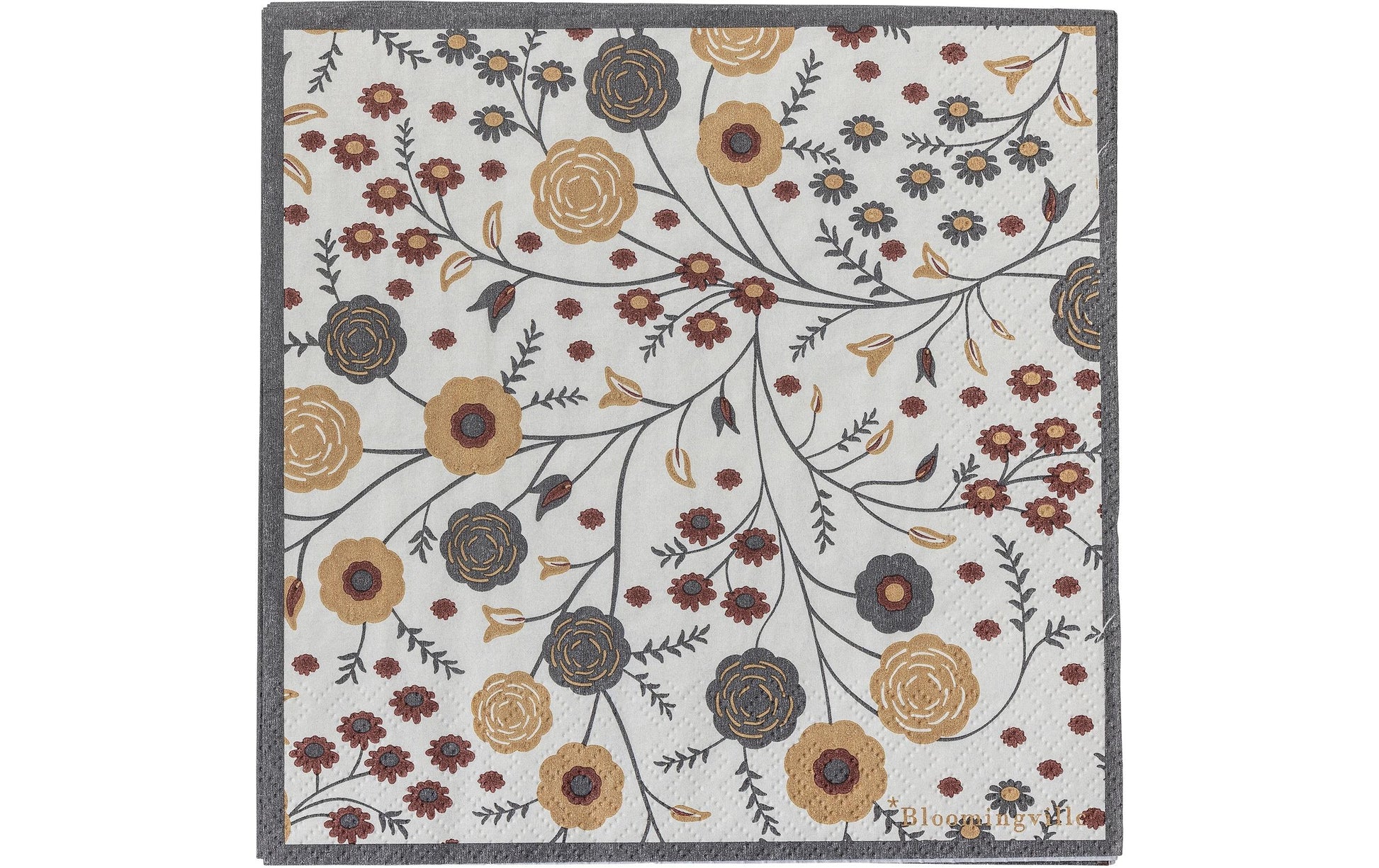Bloomingville Servietten Eydis – mehrfarbig – 33 × 33 cm, 3-lagig – 20 Stück