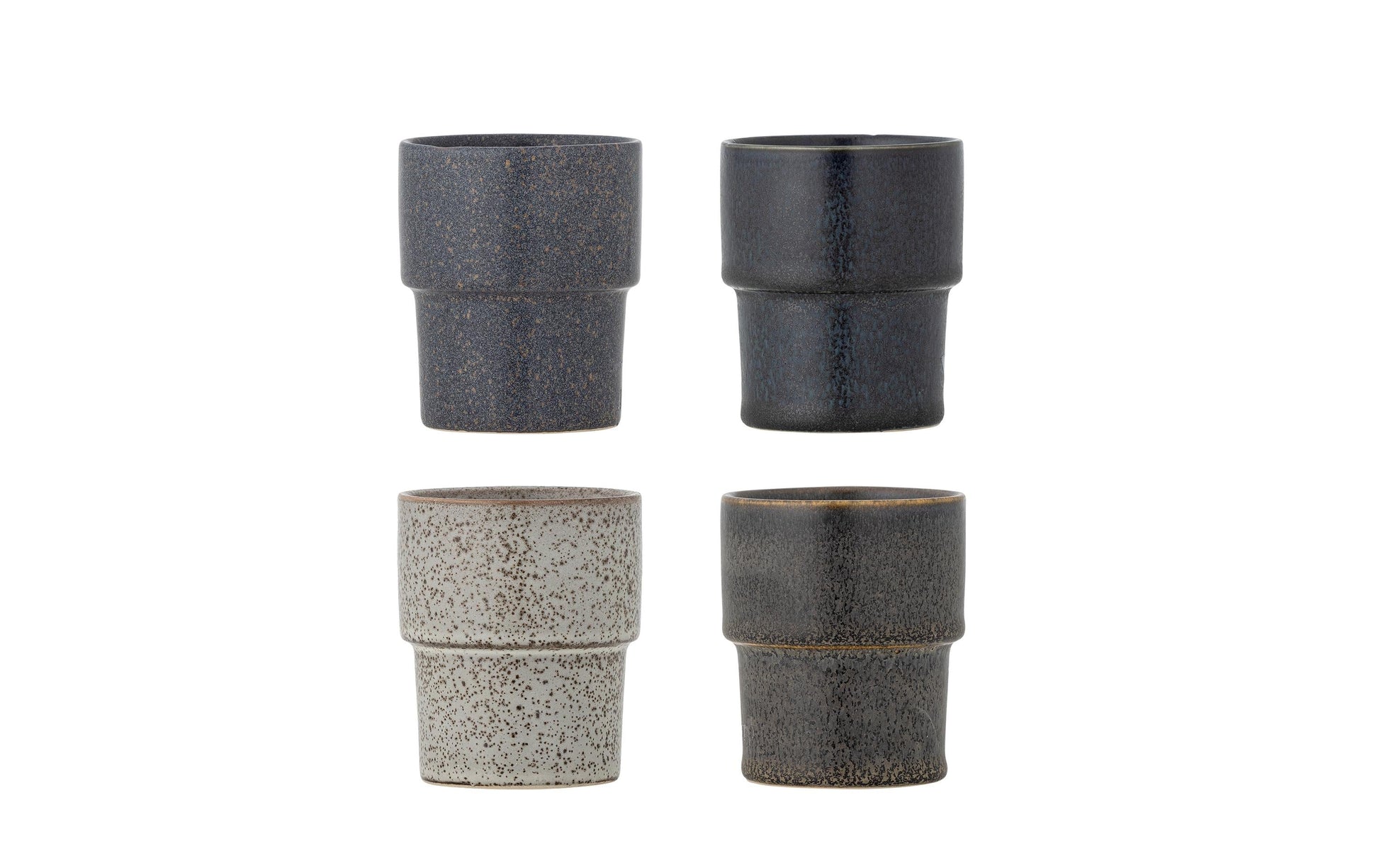 Bloomingville Teetasse Ewan – 4er Set, 150 ml, Ø 7,5 cm, H 9,0 cm, Steinzeug, spülmaschinenfest