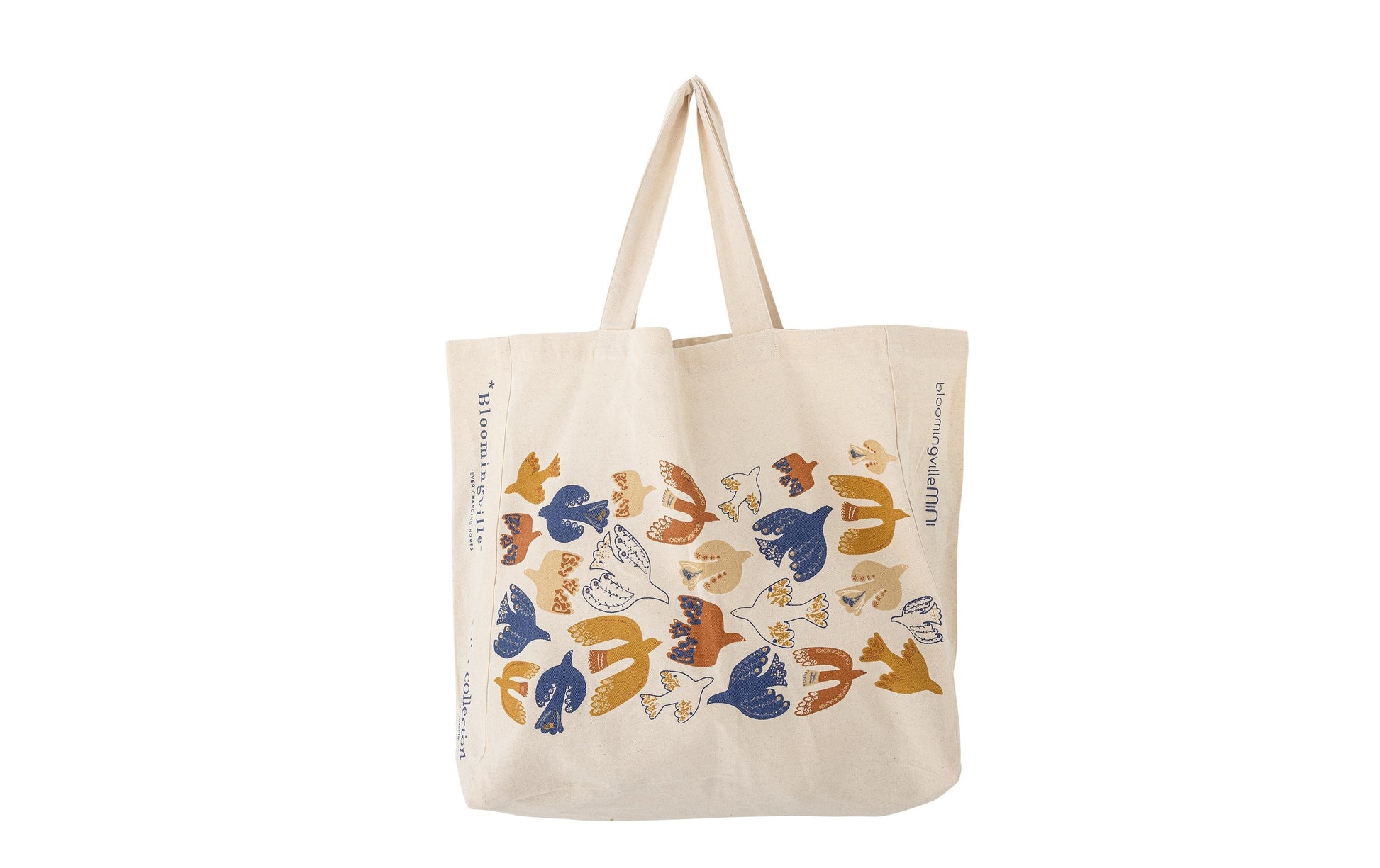 Bloomingville Baumwollstofftasche, gemustertes Motiv, 170×400×160 mm